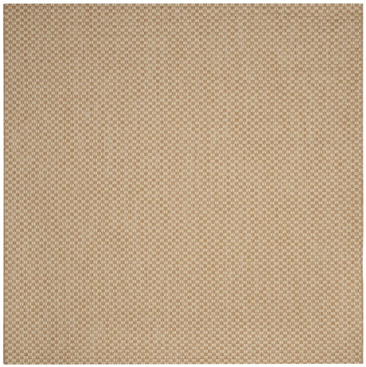 Courtyard CY8653 Power Loomed Indoor and Outdoor Area Rug - Natural/Cream - 6'7"x6'7" - Safavieh