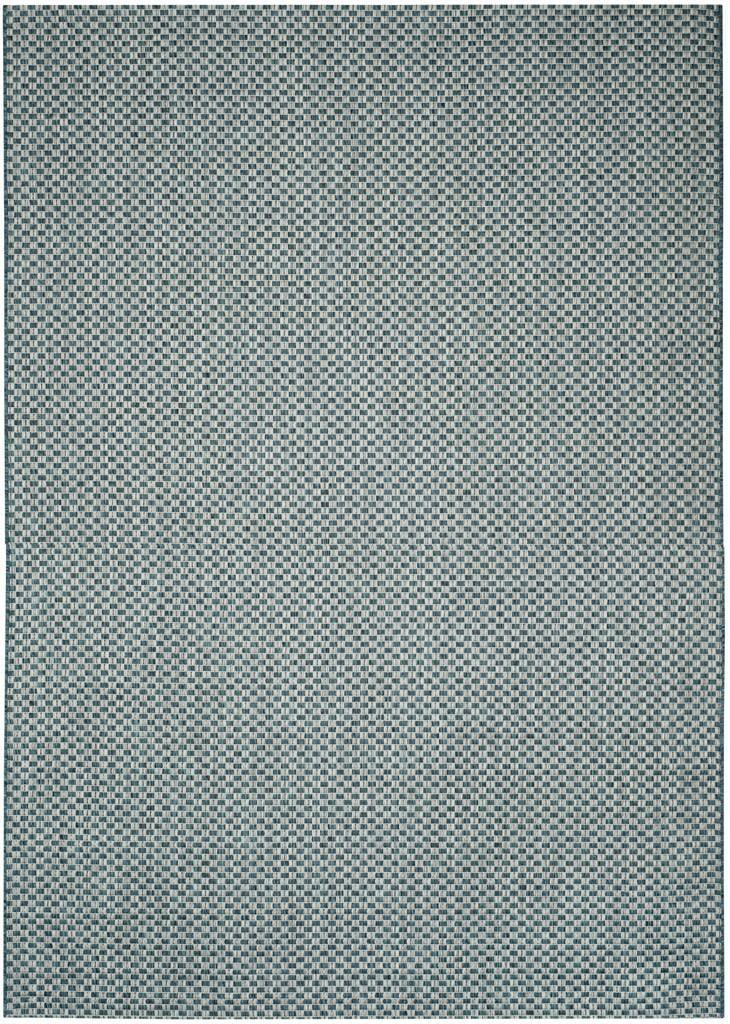 Courtyard CY8653 Power Loomed Indoor and Outdoor Area Rug - Turquoise/Light Grey - 5'3"x7'7" - Safavieh