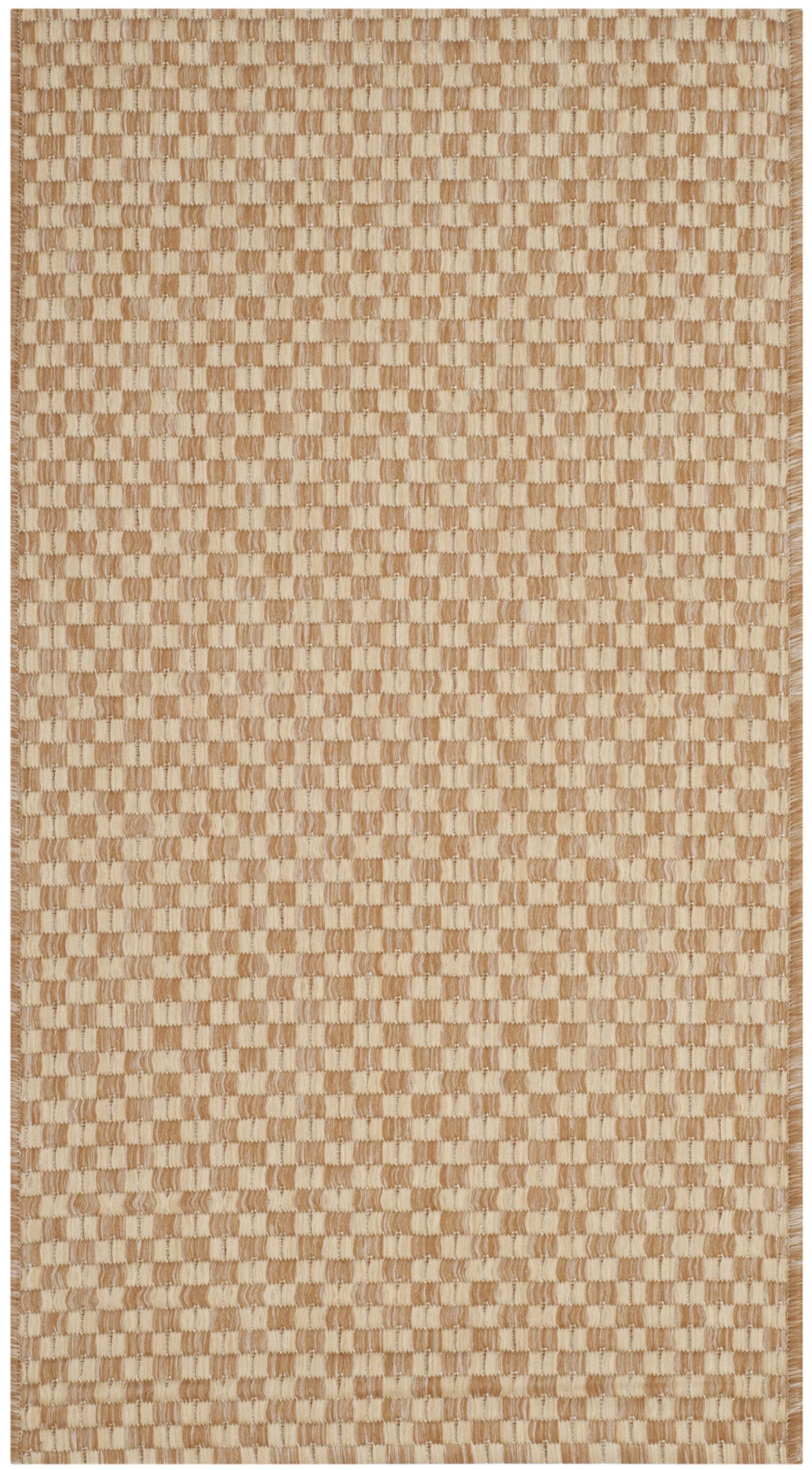 SAFAVIEH Courtyard Blair Geometric Indoor/Outdoor Area Rug, 2' x 3'7", Natural/Cream