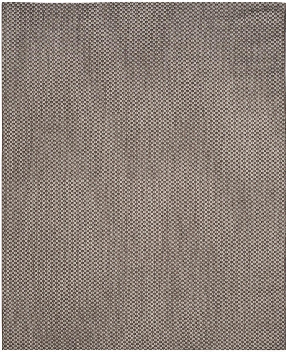 Light Brown and Light Grey Reversible Synthetic Area Rug, 8' x 11'