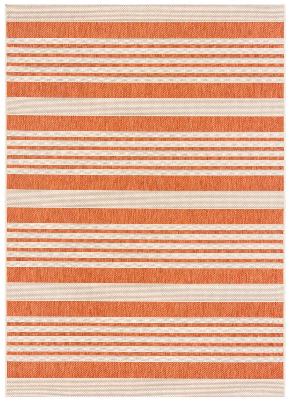 Courtyard CY6062 Power Loomed Indoor/Outdoor Area Rug - Terracotta/Beige - 5'3"x7'7" - Safavieh.