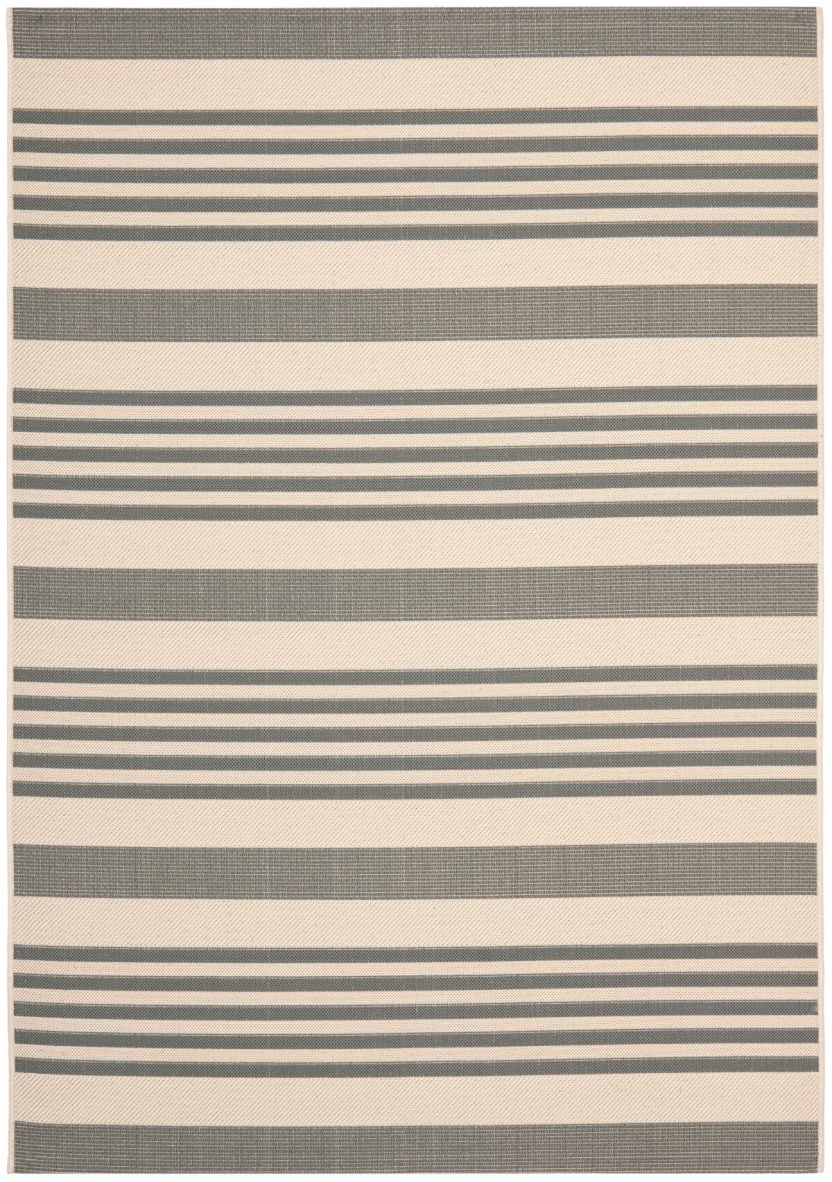 Courtyard CY6062 Power Loomed Indoor/Outdoor Area Rug - Grey/Bone - 6'7"x9'6" - Safavieh.
