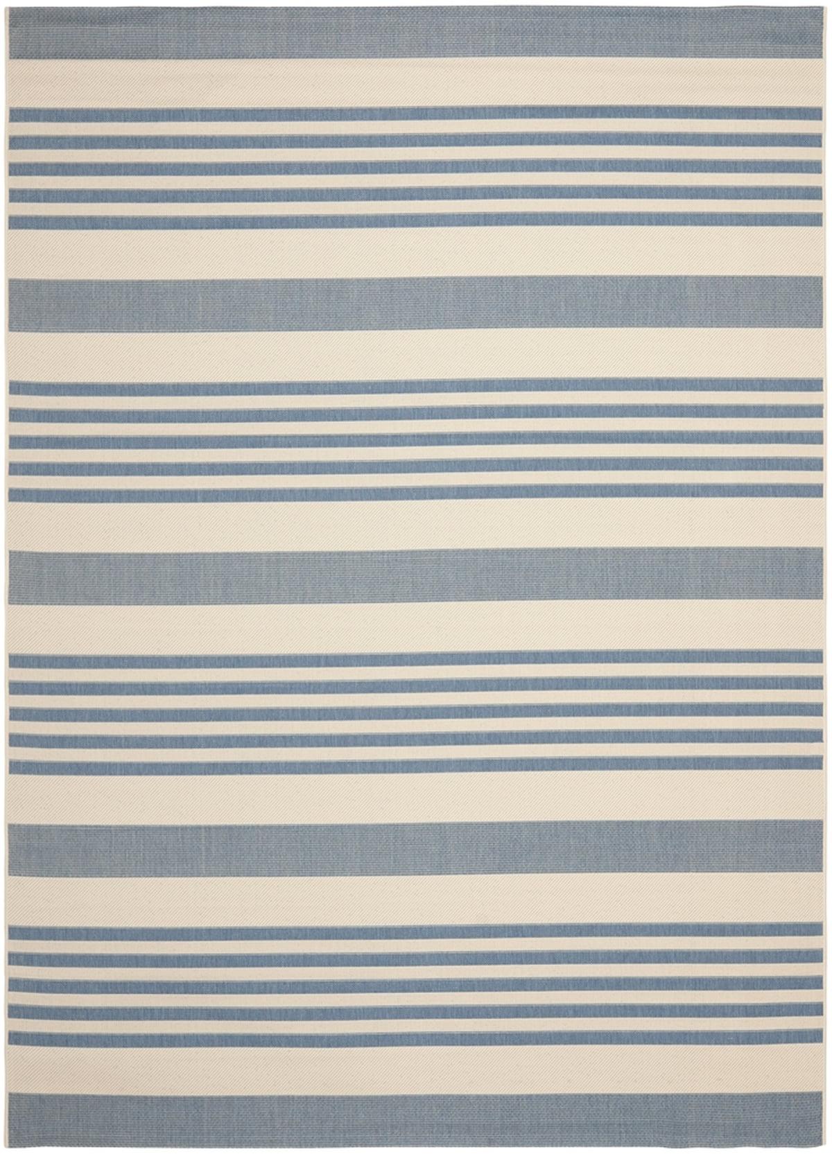 Courtyard CY6062 Power Loomed Indoor/Outdoor Area Rug - Beige/Blue - 8'x11' - Safavieh.