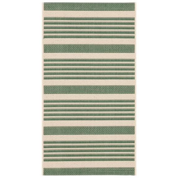 Courtyard CY6062 Power Loomed Indoor/Outdoor Accent Rug - Green/Beige - 2'x3'7" - Safavieh.