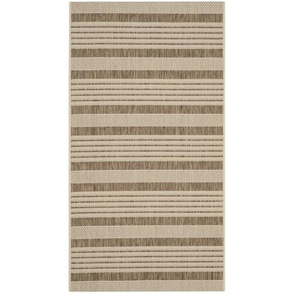 Courtyard CY6062 Power Loomed Indoor/Outdoor Accent Rug - Brown/Bone - 2'x3'7" - Safavieh.