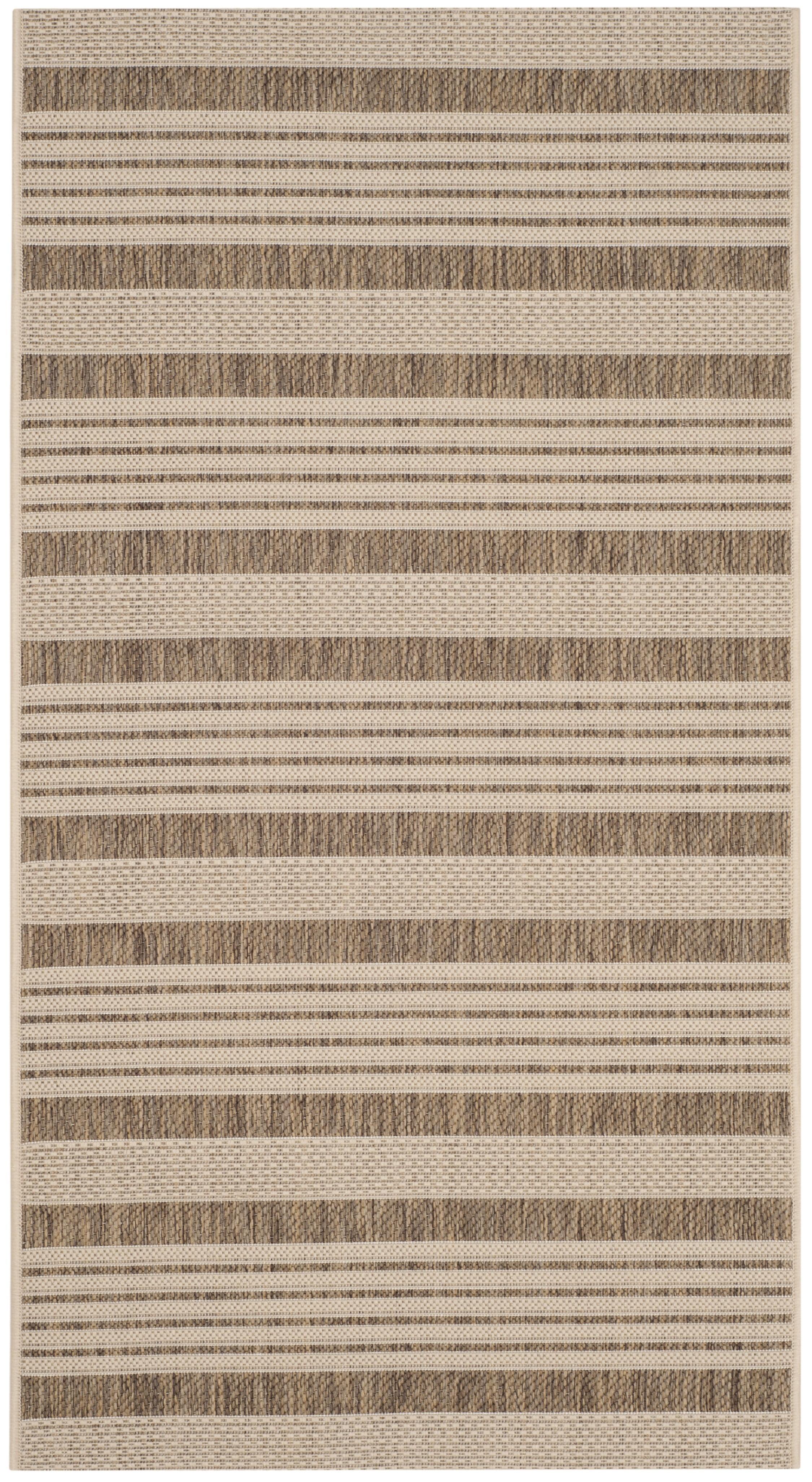 Courtyard CY6062 Power Loomed Indoor/Outdoor Accent Rug - Brown/Bone - 2'x3'7" - Safavieh.