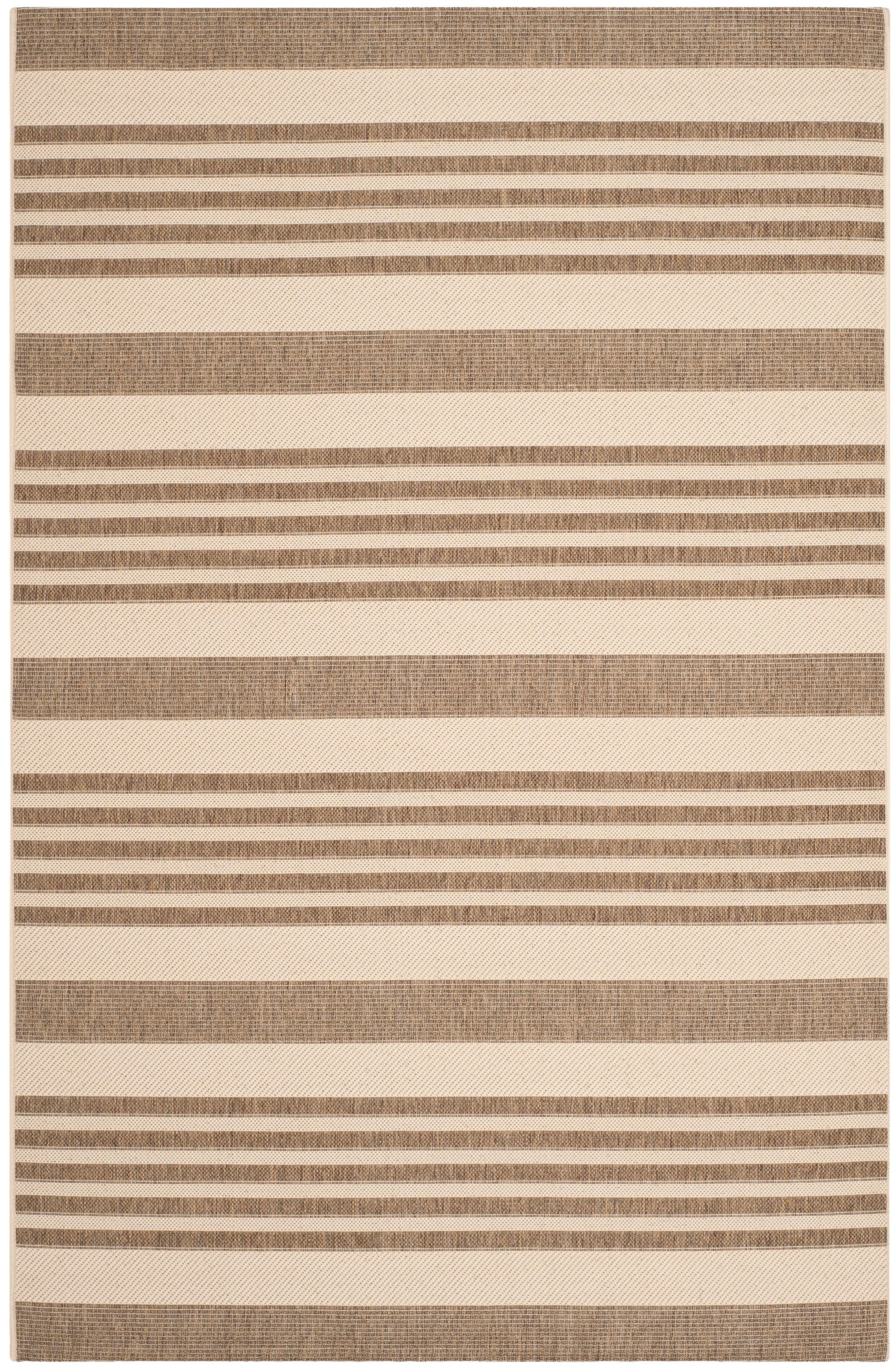 Courtyard CY6062 Power Loomed Indoor/Outdoor Area Rug - Brown/Bone - 8'x11' - Safavieh.