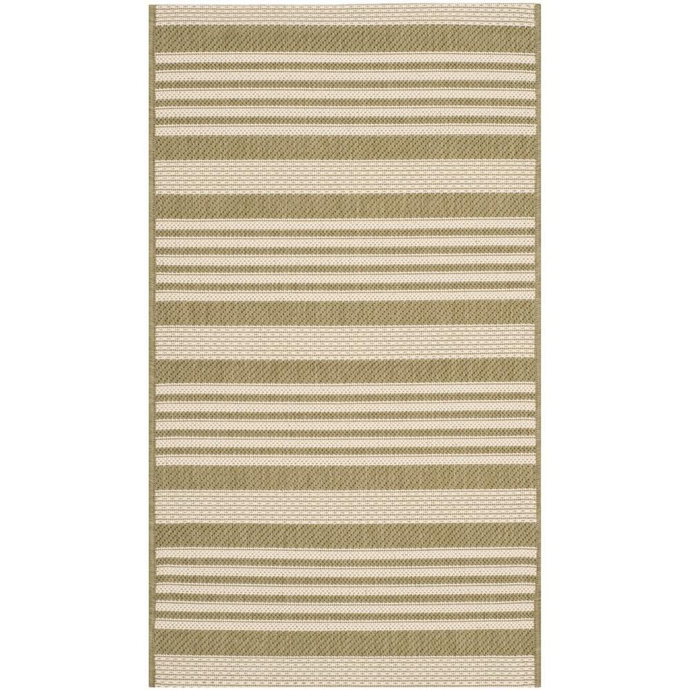 Courtyard CY6062 Power Loomed Indoor/Outdoor Accent Rug - Green/Beige - 2'x3'7" - Safavieh.