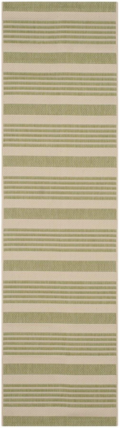 Beige and Sweet Pea 27" Flat Woven Reversible Runner Rug