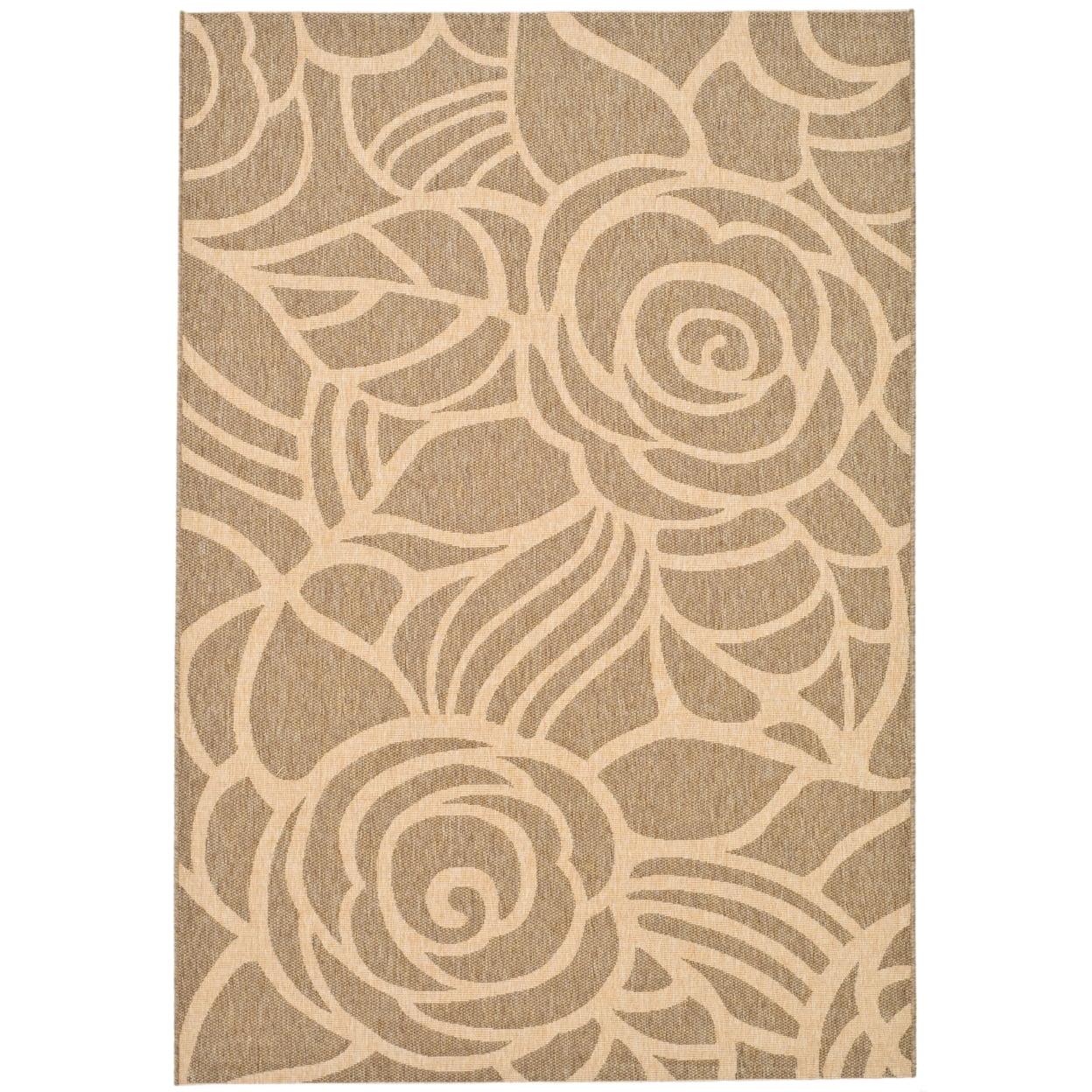 Courtyard CY5141 Power Loomed Indoor/Outdoor Area Rug - Coffee/Sand - 5'3"x7'7" - Safavieh.