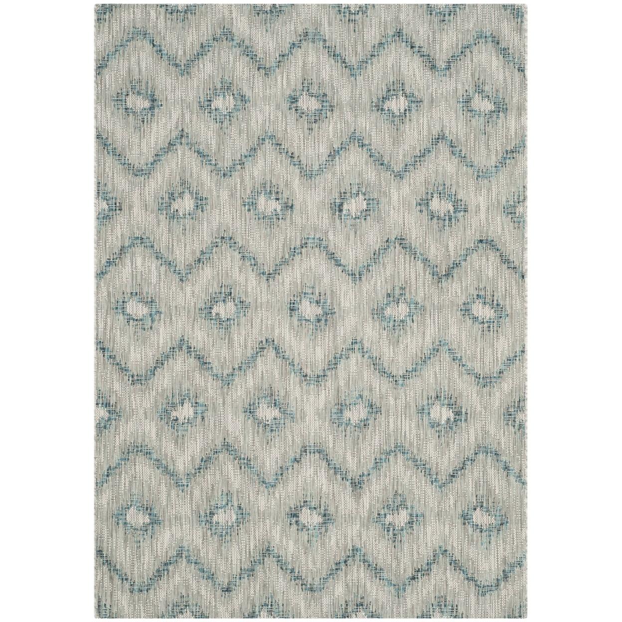 Gray Synthetic Flat Woven Reversible Rectangular Rug