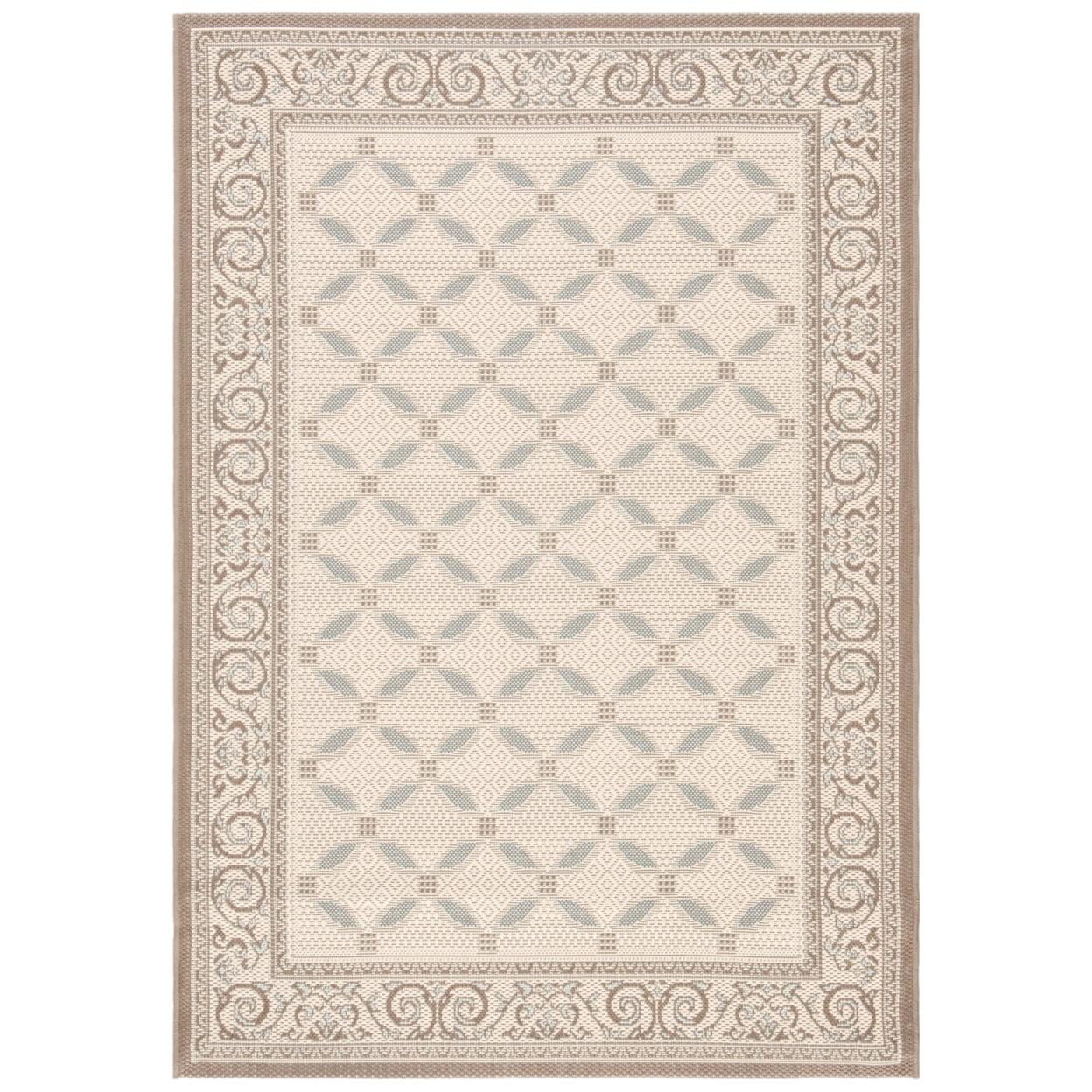 Multicolor Rectangular Synthetic Stain-Resistant Indoor/Outdoor Rug