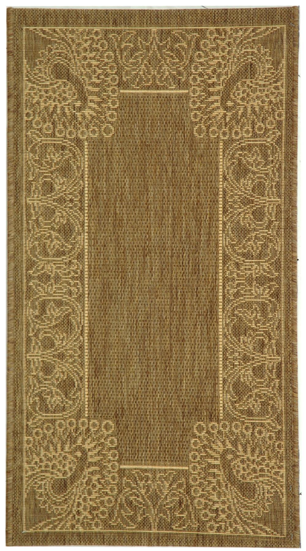Courtyard CY2965 Power Loomed Indoor/Outdoor Accent Rug - Brown/Natural - 2'x3'7" - Safavieh.