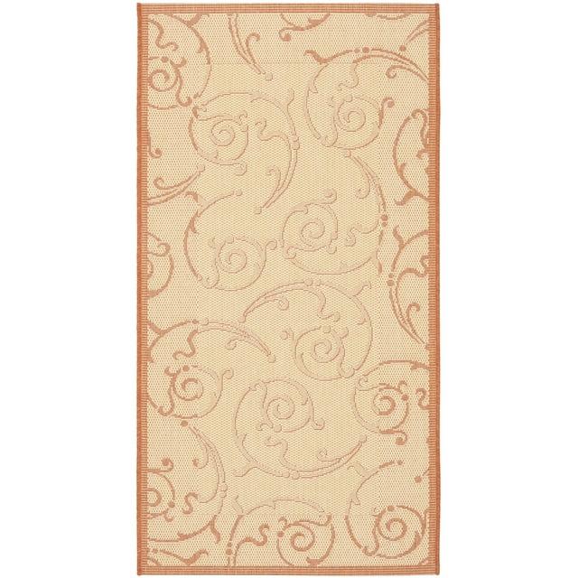 Courtyard CY2665 Power Loomed Indoor and Outdoor Accent Rug - Natural/Terra - 2'x3'7" - Safavieh