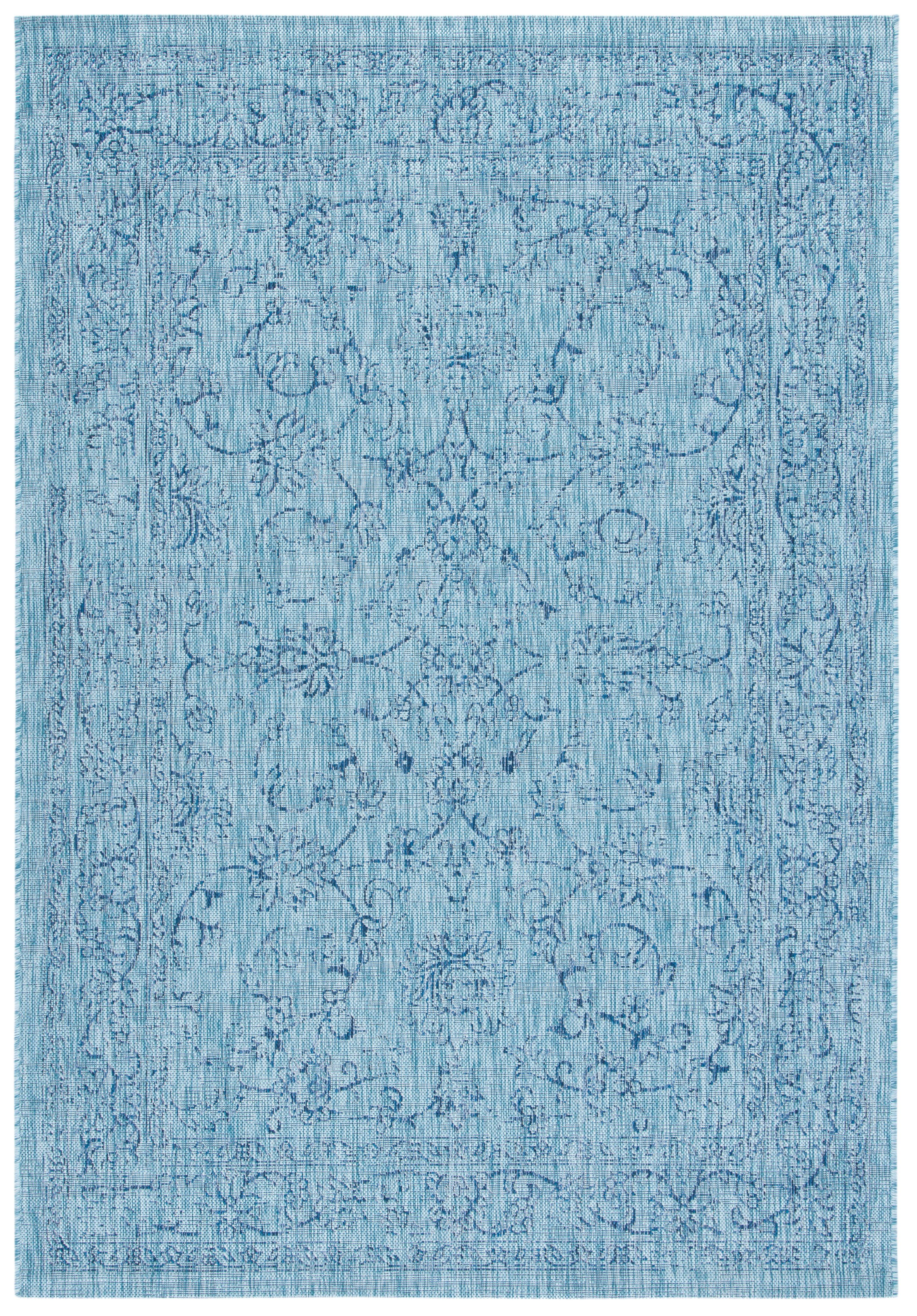 Oriental Navy Indoor / Outdoor Area Rug