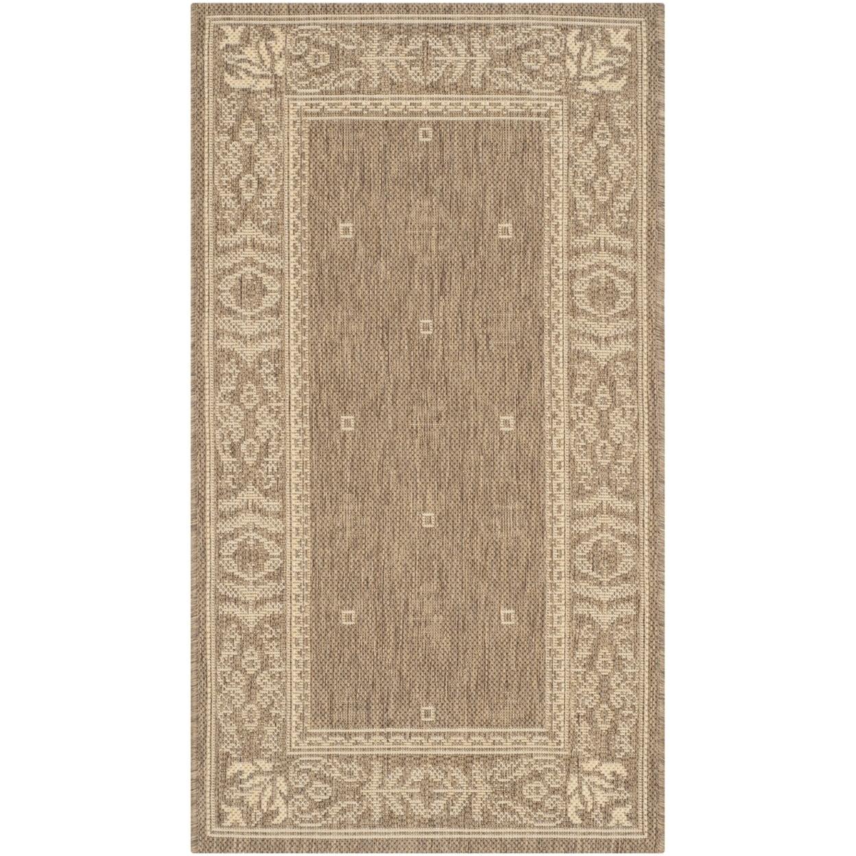 Courtyard Charm Multicolor Synthetic 2' x 3'7" Indoor/Outdoor Rug