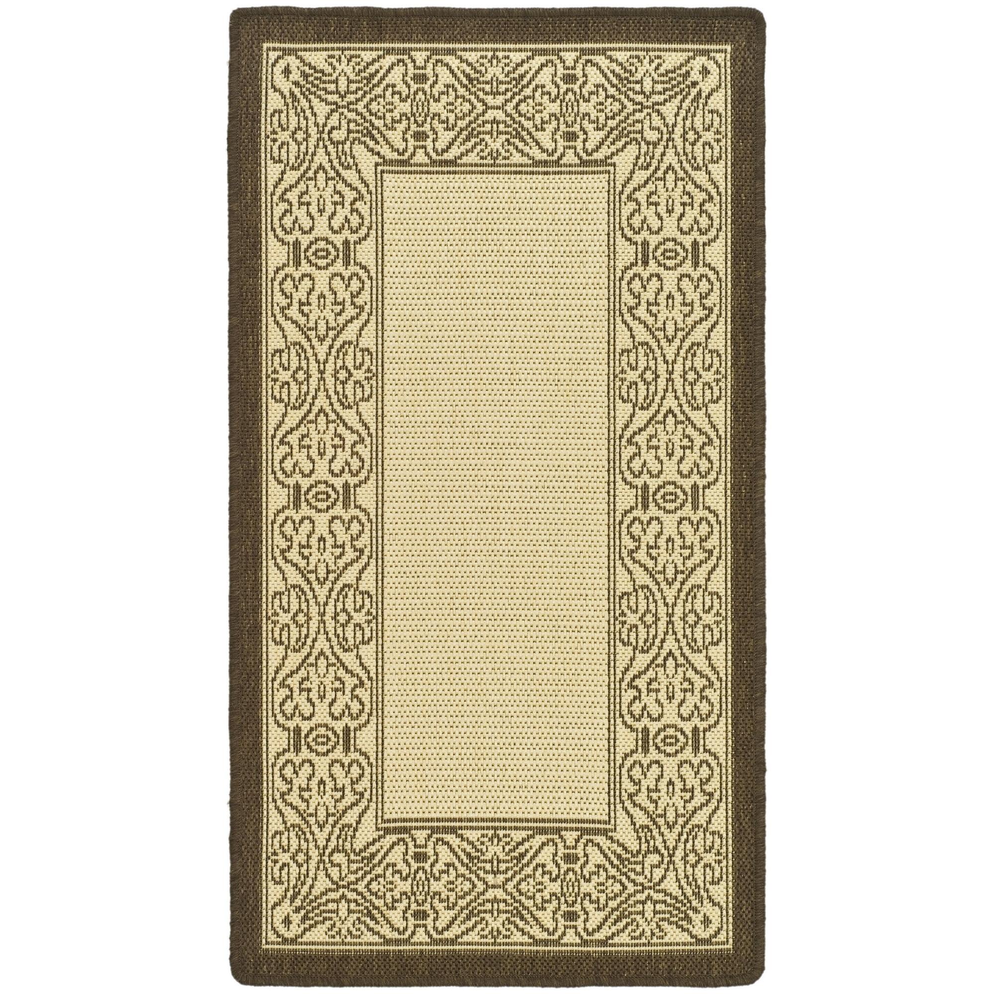 Courtyard CY2099 Power Loomed Indoor/Outdoor Accent Rug - Natural/Brown - 2'x3'7" - Safavieh.
