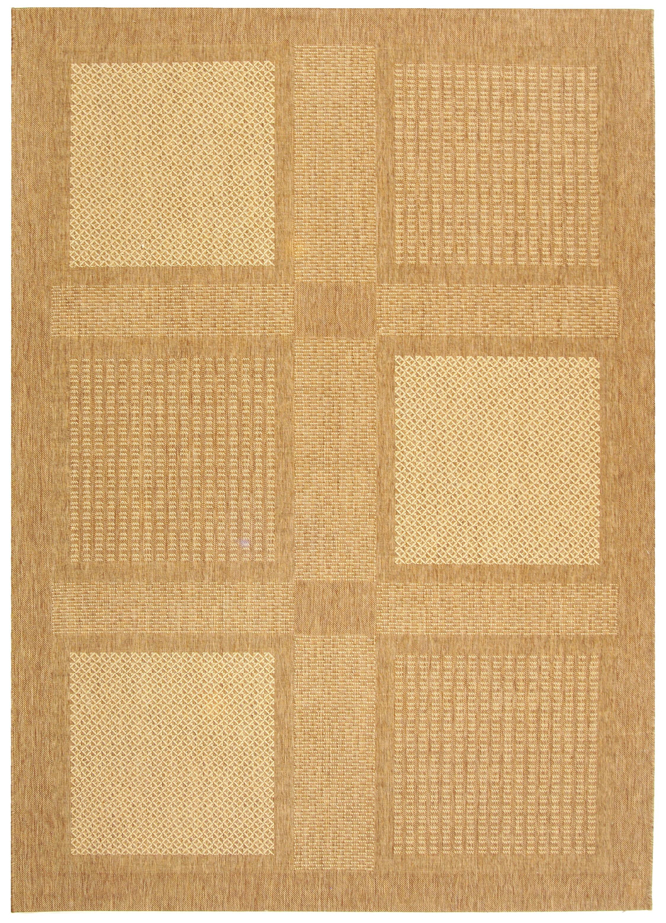 Safavieh Courtyard Brown and Natural Geometric Indoor/Outdoor Area Rug