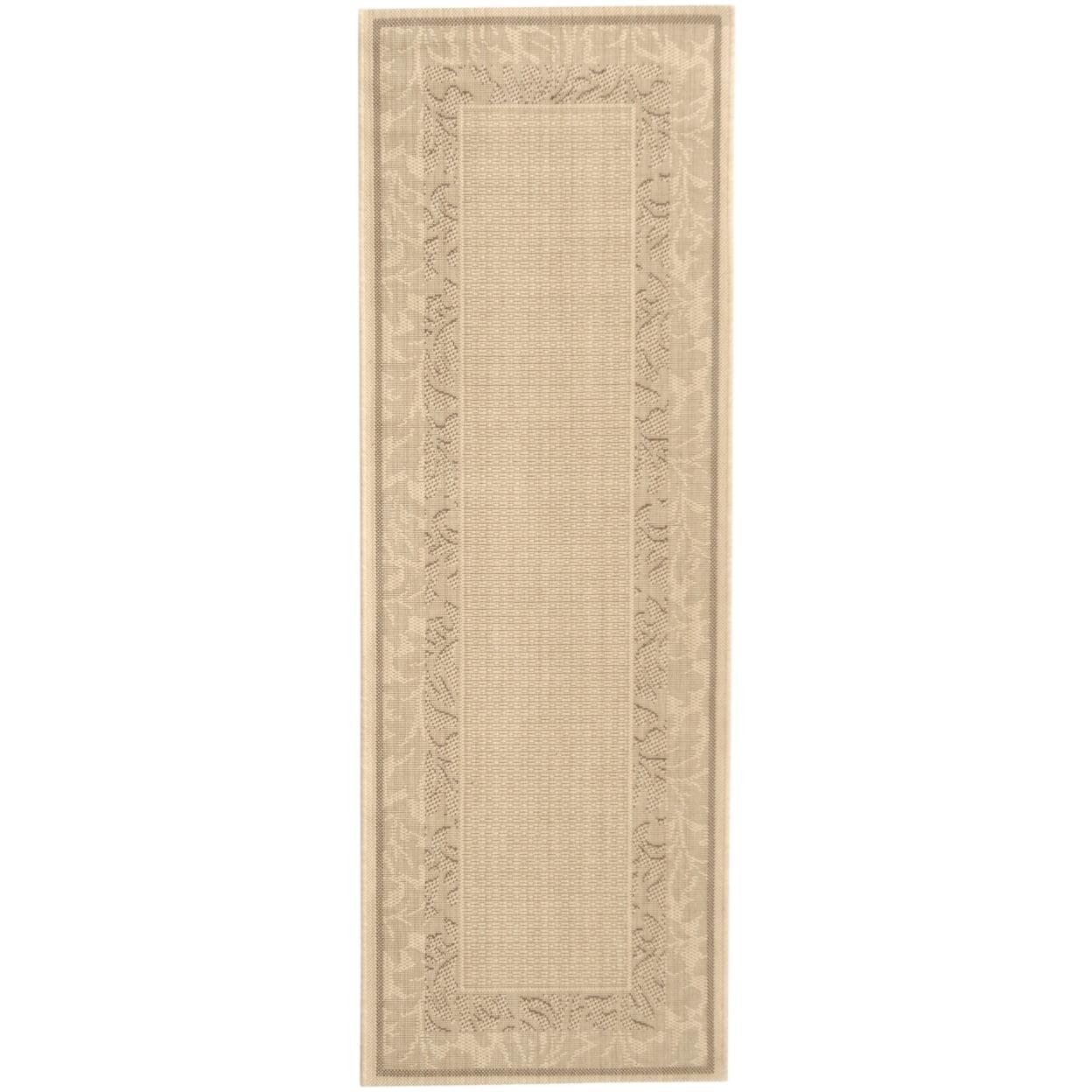 Courtyard CY1704 Power Loomed Indoor and Outdoor Runner Rug - Natural/Brown - 2'3"x6'7" - Safavieh