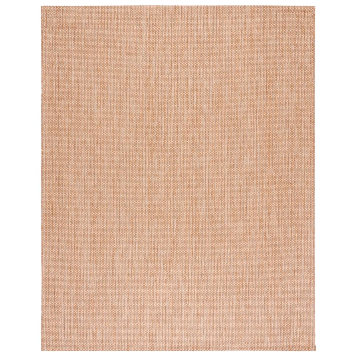 Natural Cream Synthetic 5'3" x 7'7" Flat Woven Indoor/Outdoor Rug