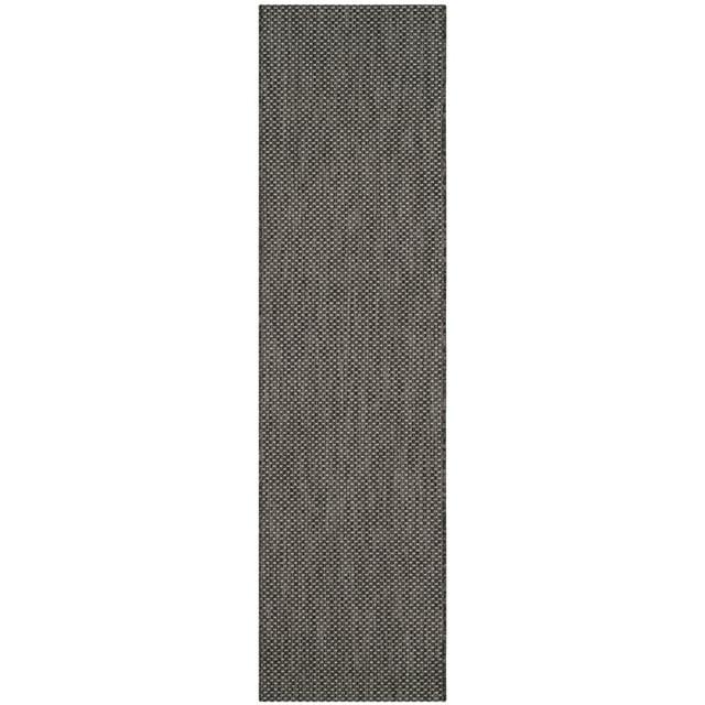 Courtyard CY8521 Power Loomed Indoor/Outdoor Runner Rug - Black/Beige - 2'3"x12' - Safavieh.