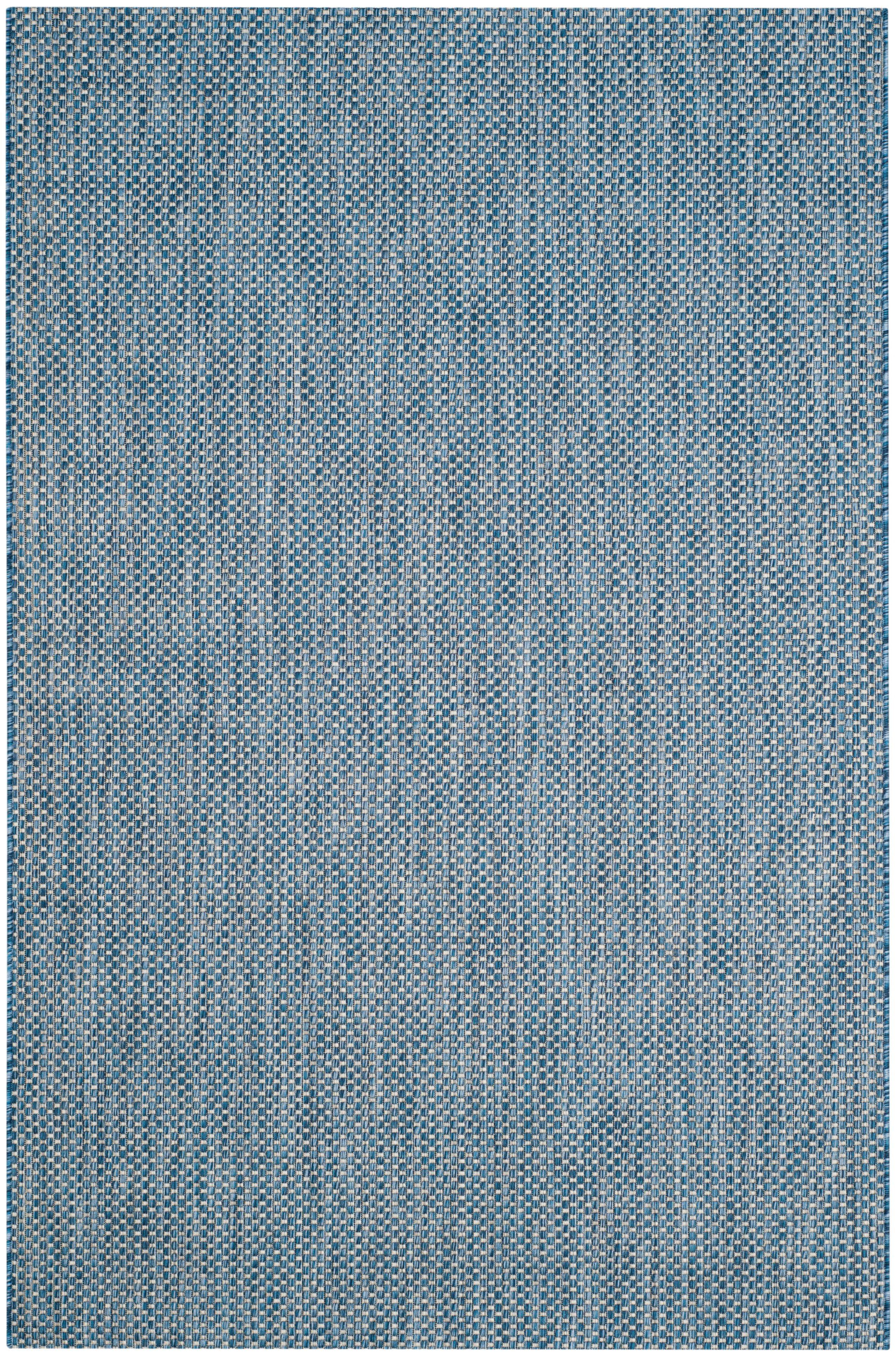 Courtyard CY8521 Power Loomed Indoor/Outdoor Area Rug - Navy/Grey - 4'x5'7" - Safavieh.
