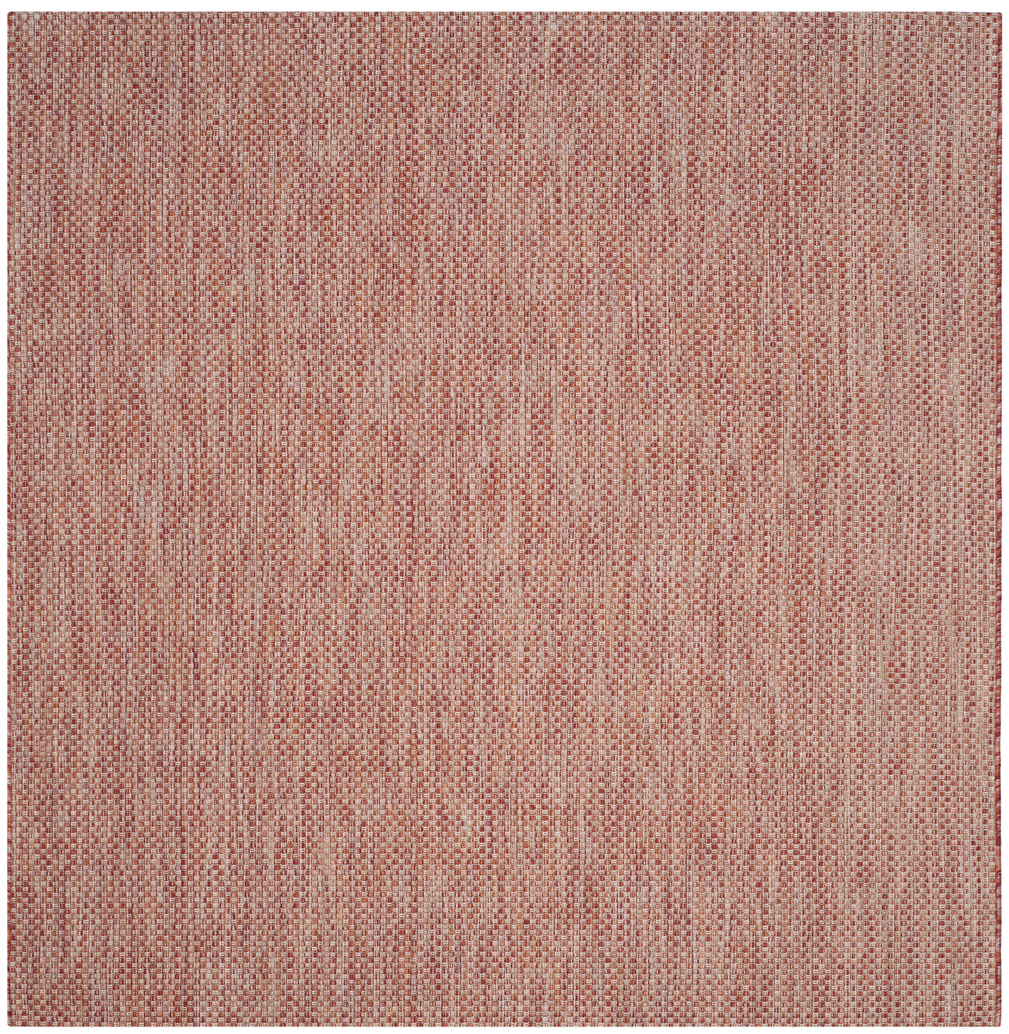 Courtyard CY8521 Power Loomed Indoor/Outdoor Area Rug - Red/Beige - 4'x4' - Safavieh.