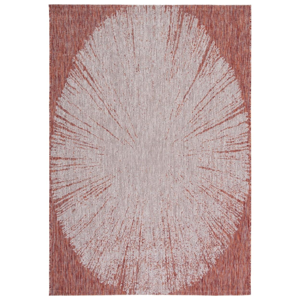 Radiant Red Rectangular Indoor/Outdoor Easy-Care Rug - 4' x 5'7"