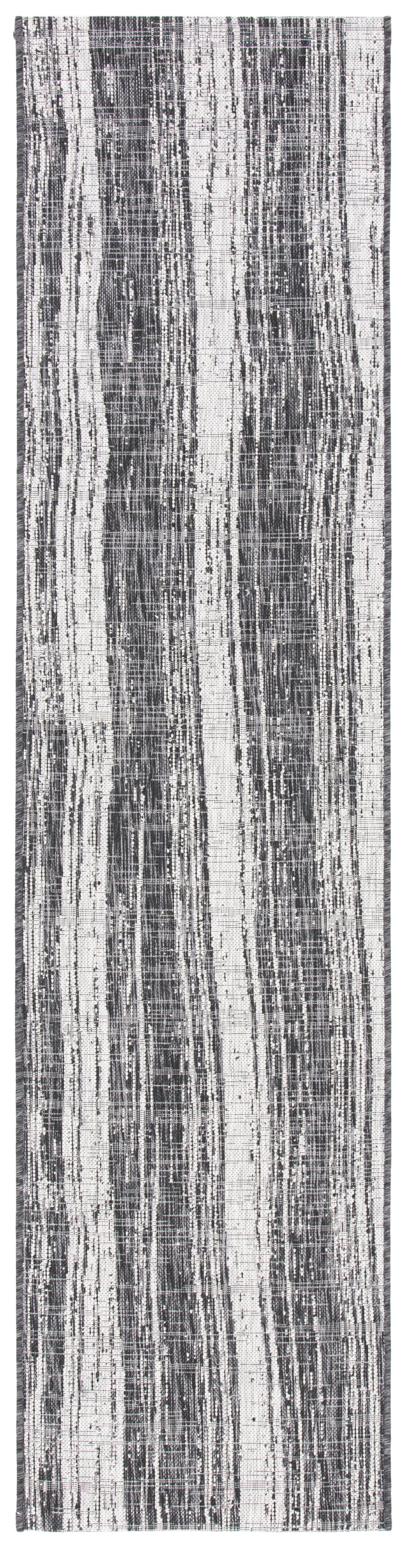 Courtyard CY8393 Power Loomed Indoor/Outdoor Runner Rug - Black/Grey - 2'2"x9' - Safavieh.