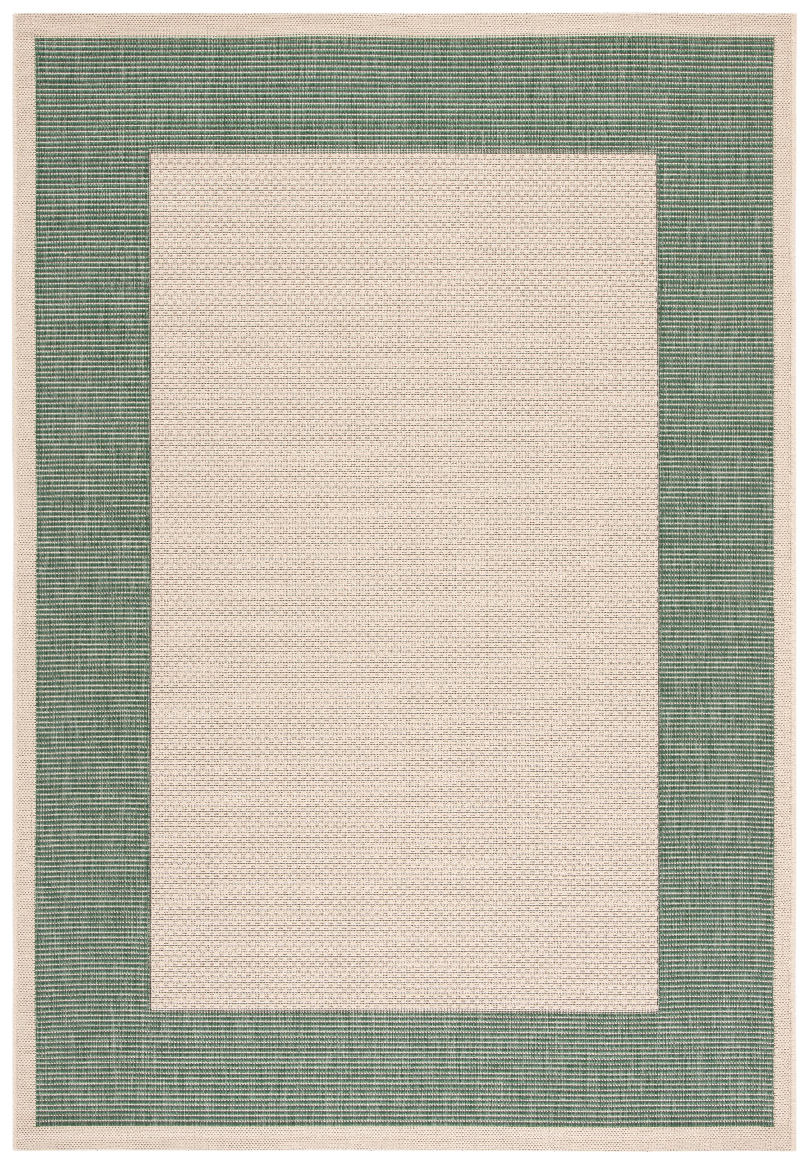 Courtyard CY7987 Power Loomed Indoor/Outdoor Accent Rug - Beige/Dark Green - 2'x3'7" - Safavieh..