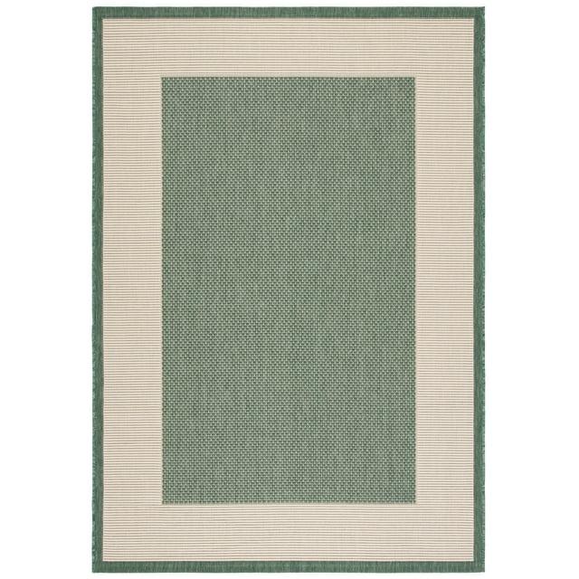 Courtyard CY7987 Power Loomed Indoor/Outdoor Area Rug - Dark Green/Beige - 5'3"x7'7" - Safavieh.
