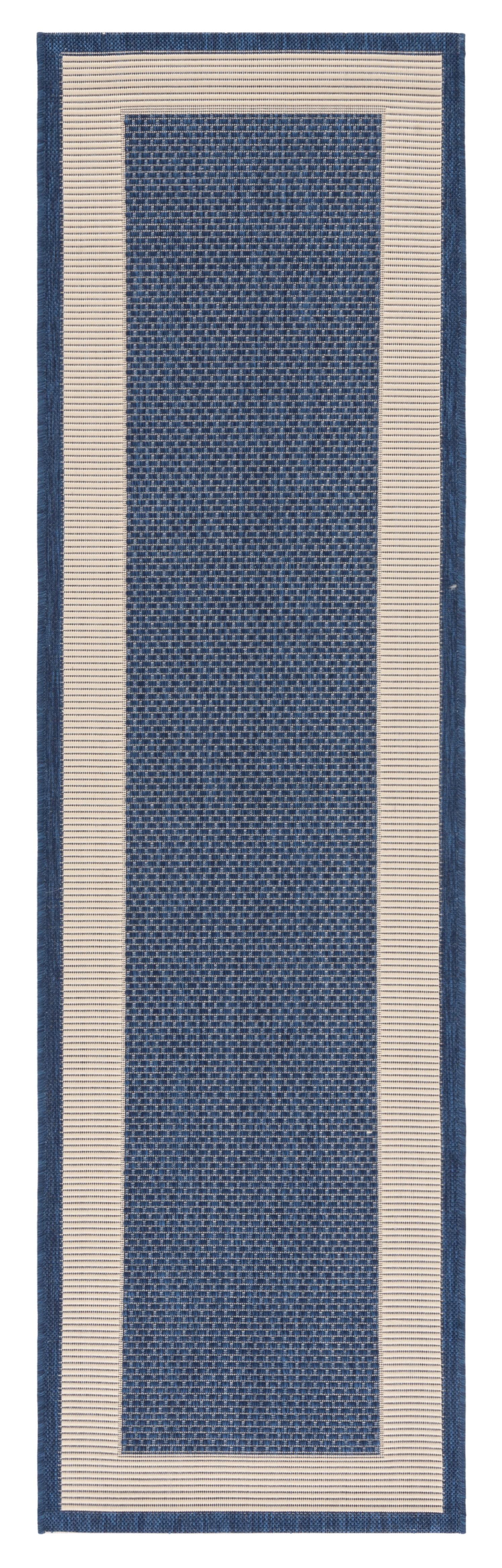 Courtyard CY6062 Power Loomed Indoor/Outdoor Runner Rug - Navy/Beige - 2'3"x6'7" - Safavieh.