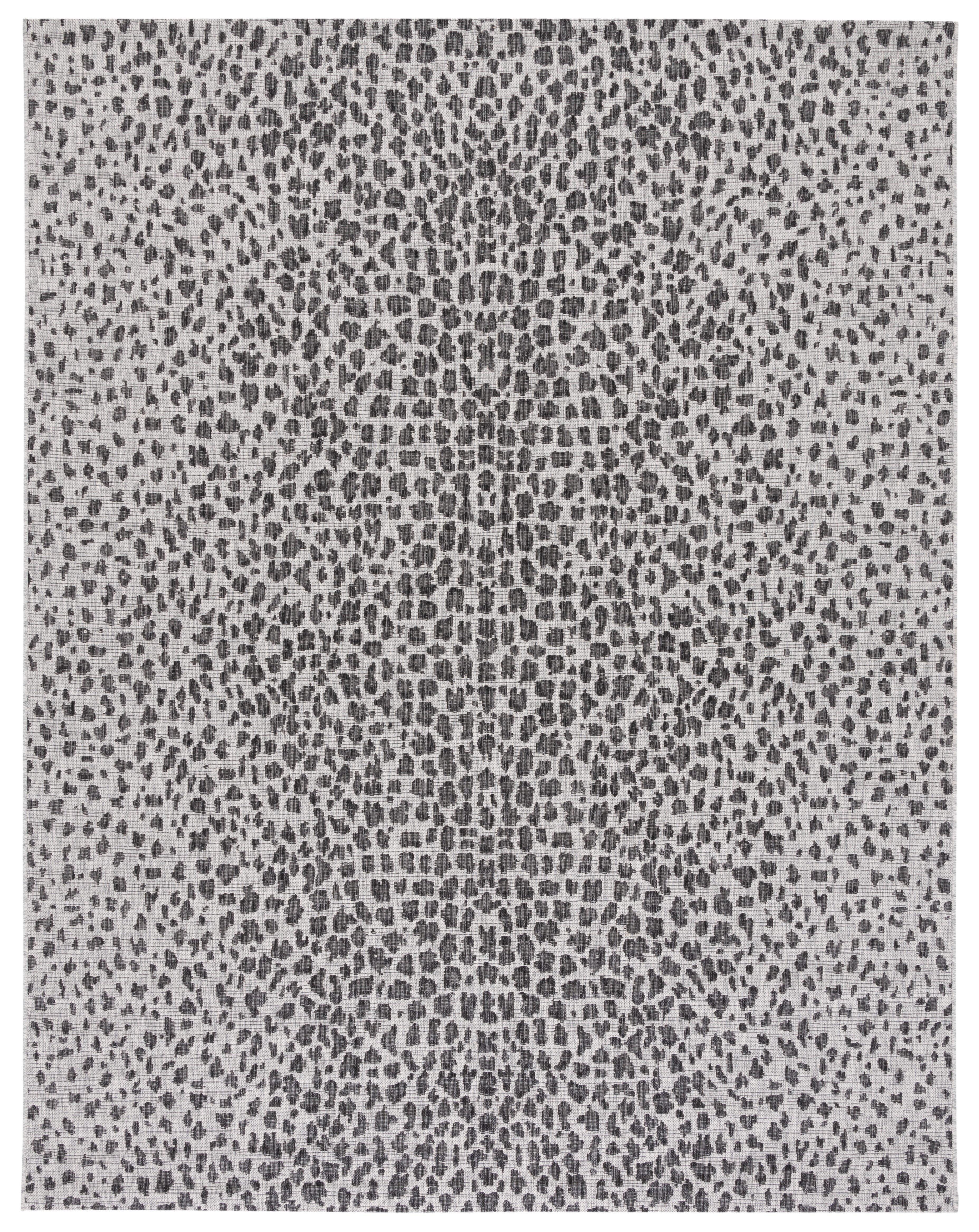 Courtyard CY8505 Power Loomed Indoor/Outdoor Area Rug - Grey/Black - 8'9"x11'9" - Safavieh.