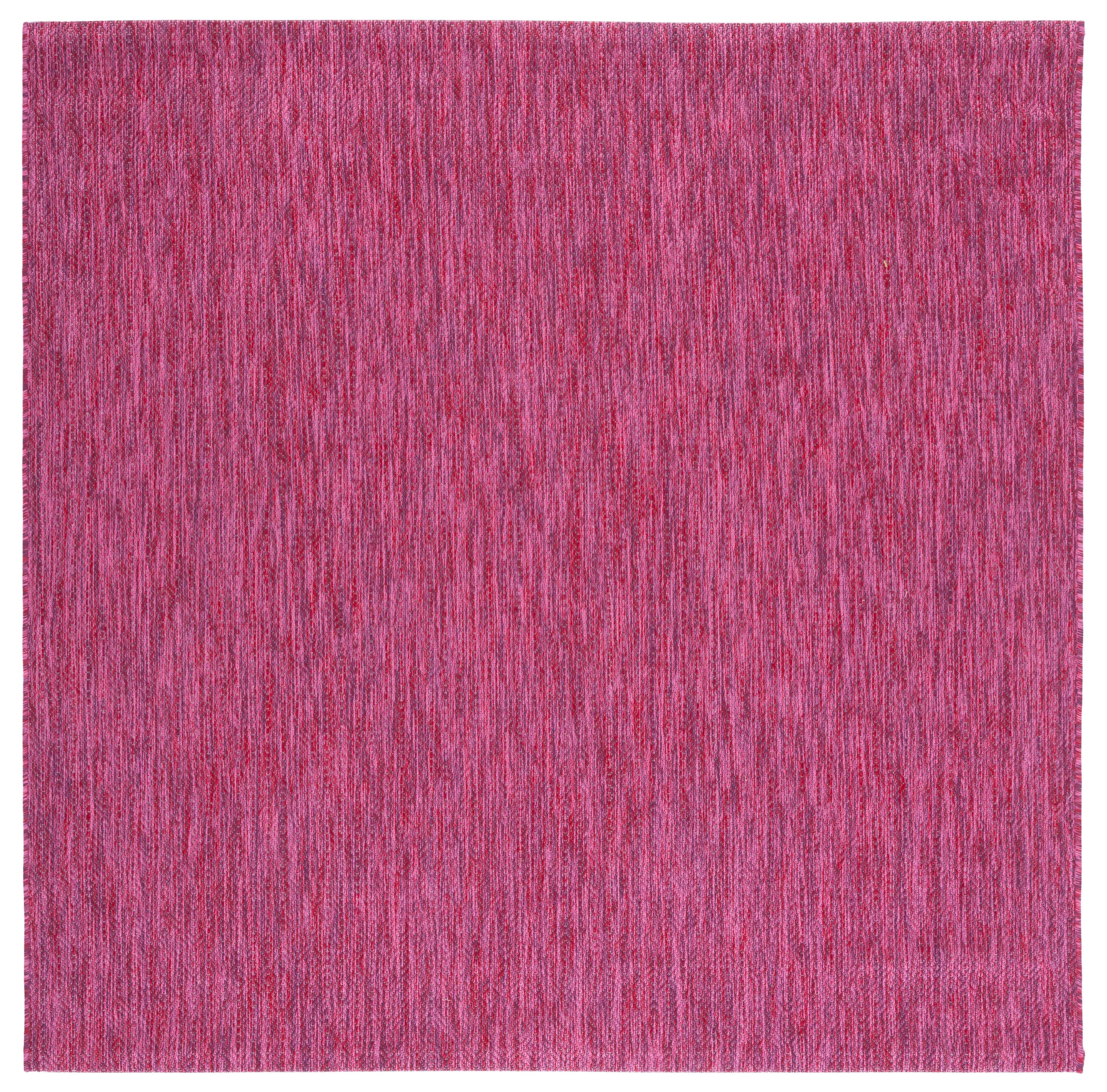 Courtyard CY8403 Power Loomed Indoor/Outdoor Area Rug - Red/Red - 6'7"x6'7" - Safavieh.