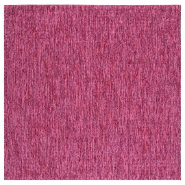 Courtyard CY8403 Power Loomed Indoor/Outdoor Area Rug - Red/Red - 6'7"x6'7" - Safavieh.
