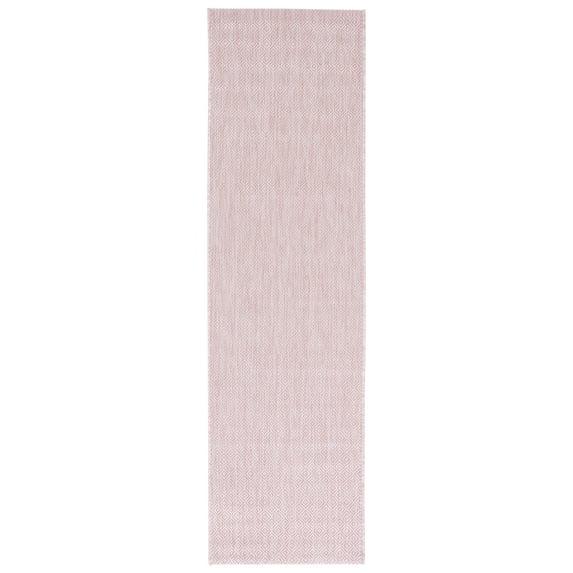 Courtyard CY8520 Power Loomed Indoor and Outdoor Runner Rug - Soft Pink/- - 2'3"x8' - Safavieh