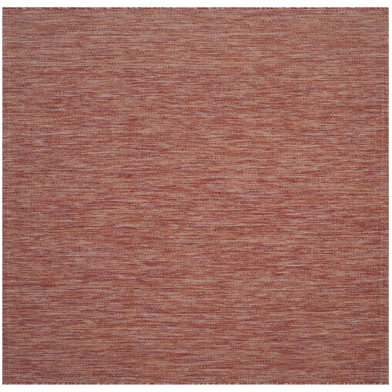 Courtyard CY8520 Power Loomed Indoor and Outdoor Area Rug - Red/Red - 6'7"x6'7" - Safavieh