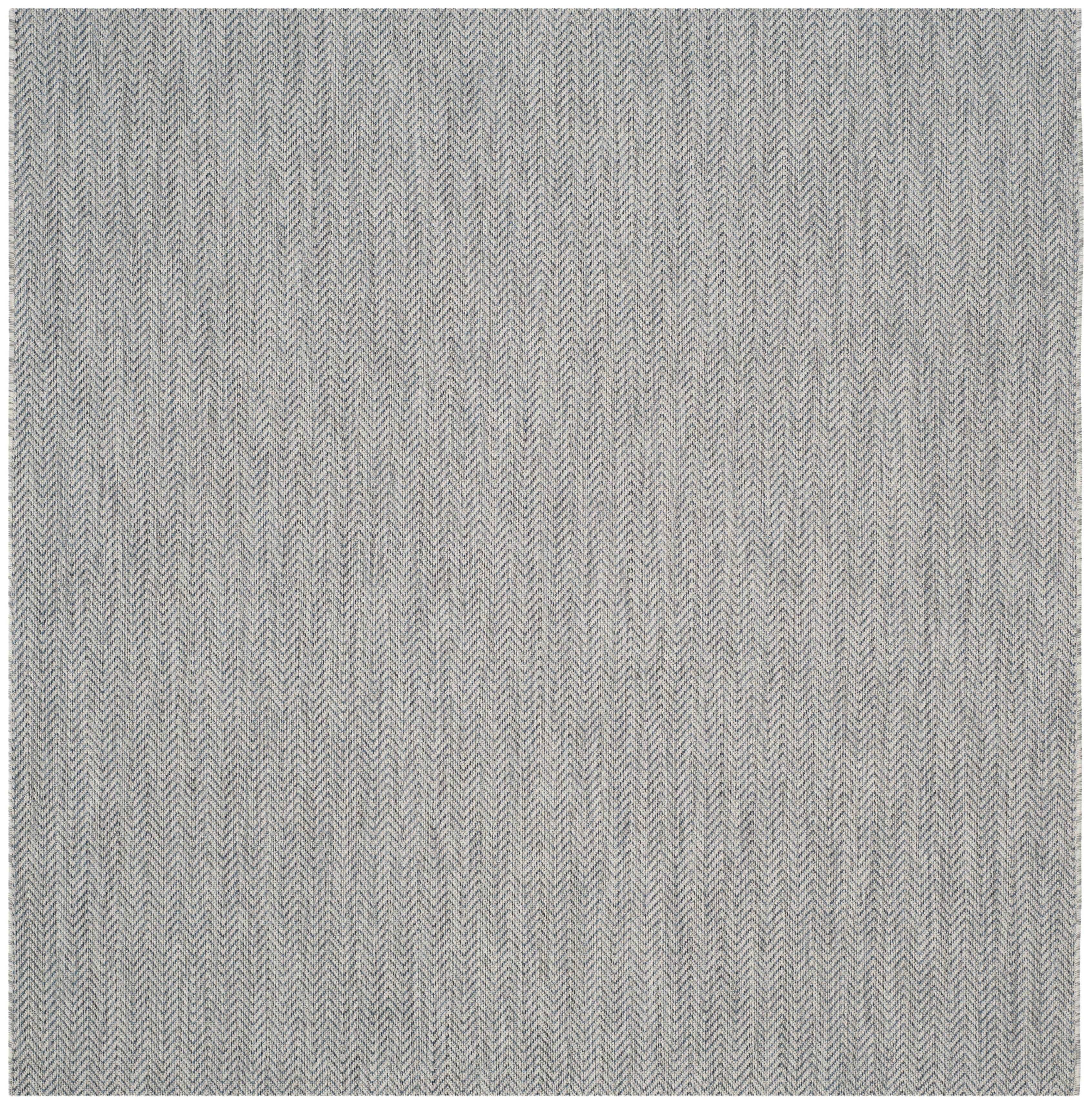 Courtyard CY8022 Power Loomed Indoor and Outdoor Area Rug - Grey/Navy - 6'7"x6'7" - Safavieh
