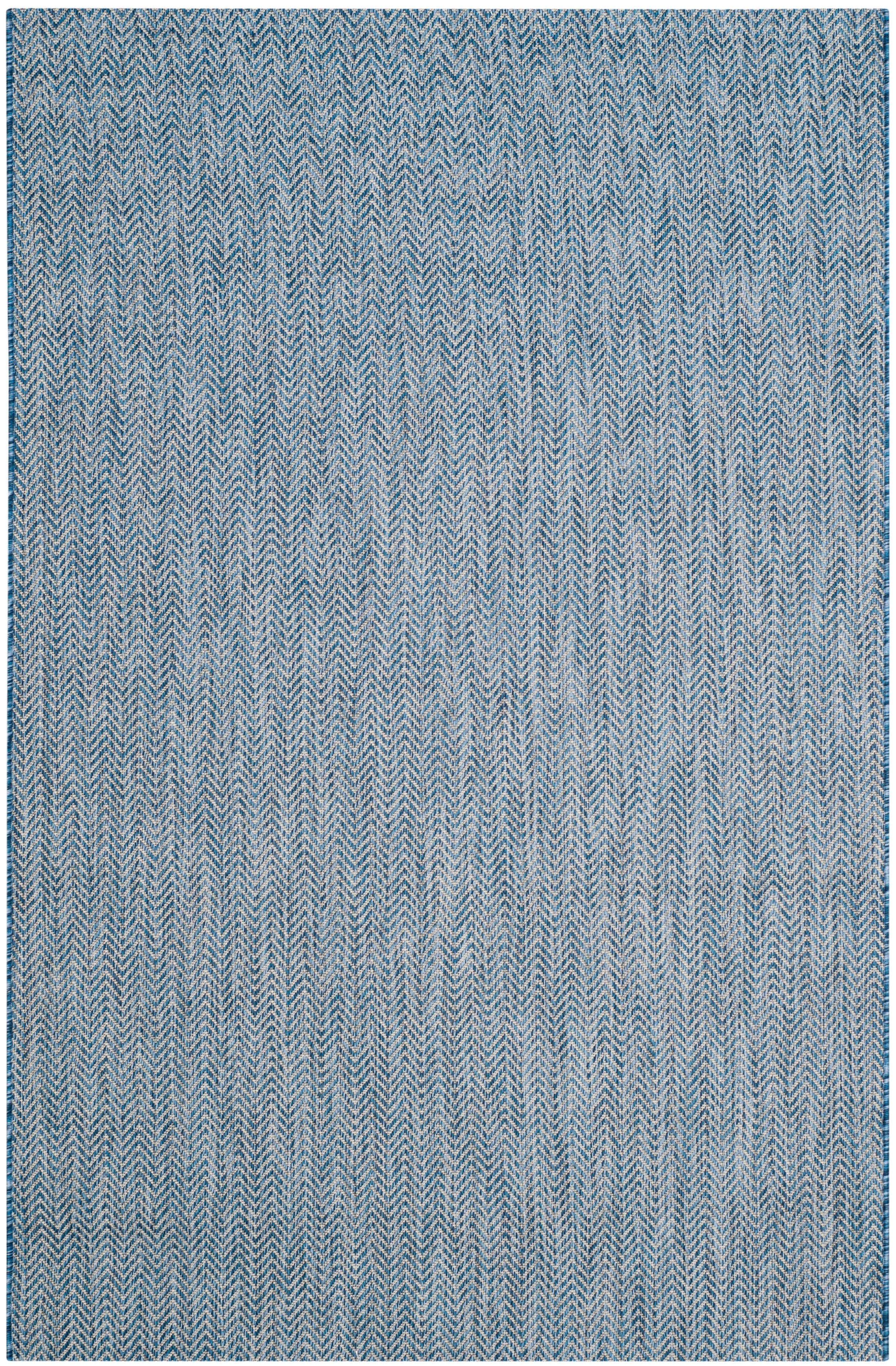 Courtyard CY8022 Power Loomed Indoor and Outdoor Area Rug - Navy/Grey - 8'x11' - Safavieh