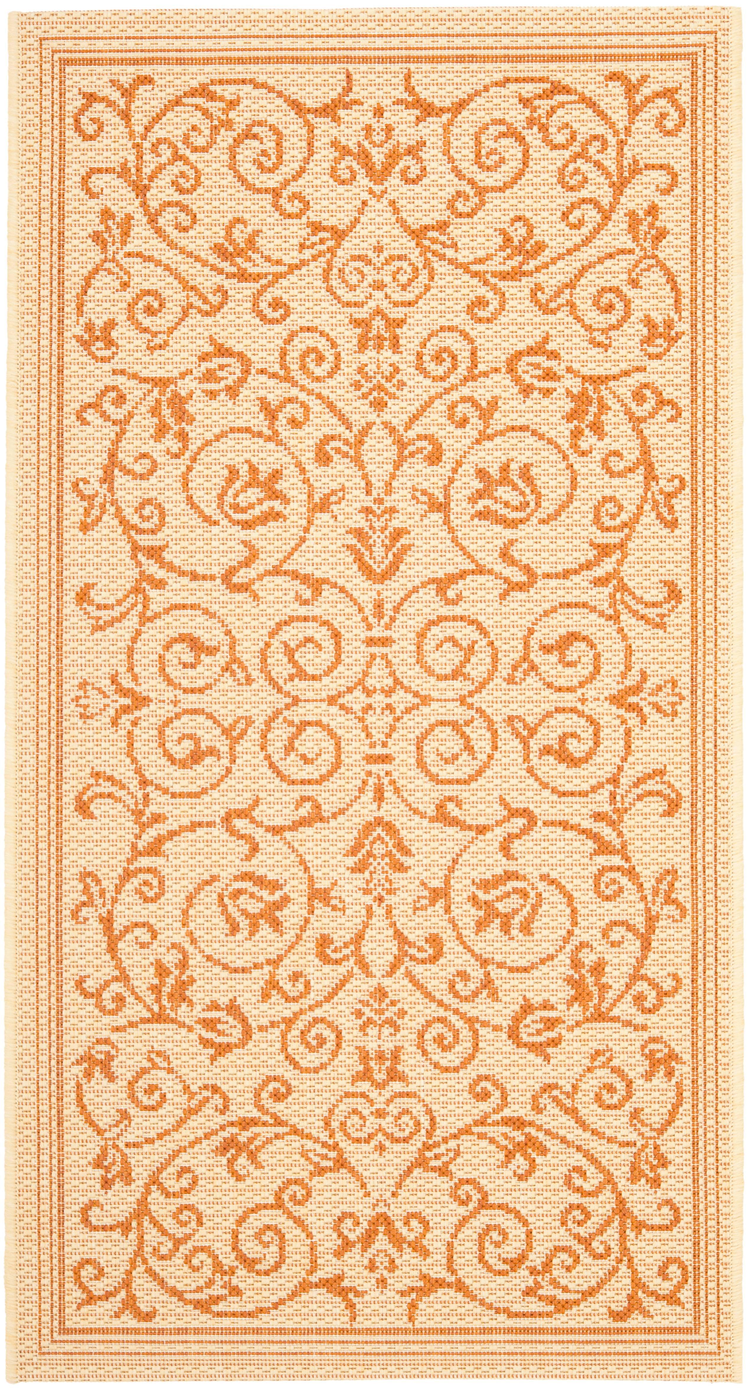 Natural Terra Square Synthetic Easy-Care Indoor/Outdoor Rug, 2'7" x 5'