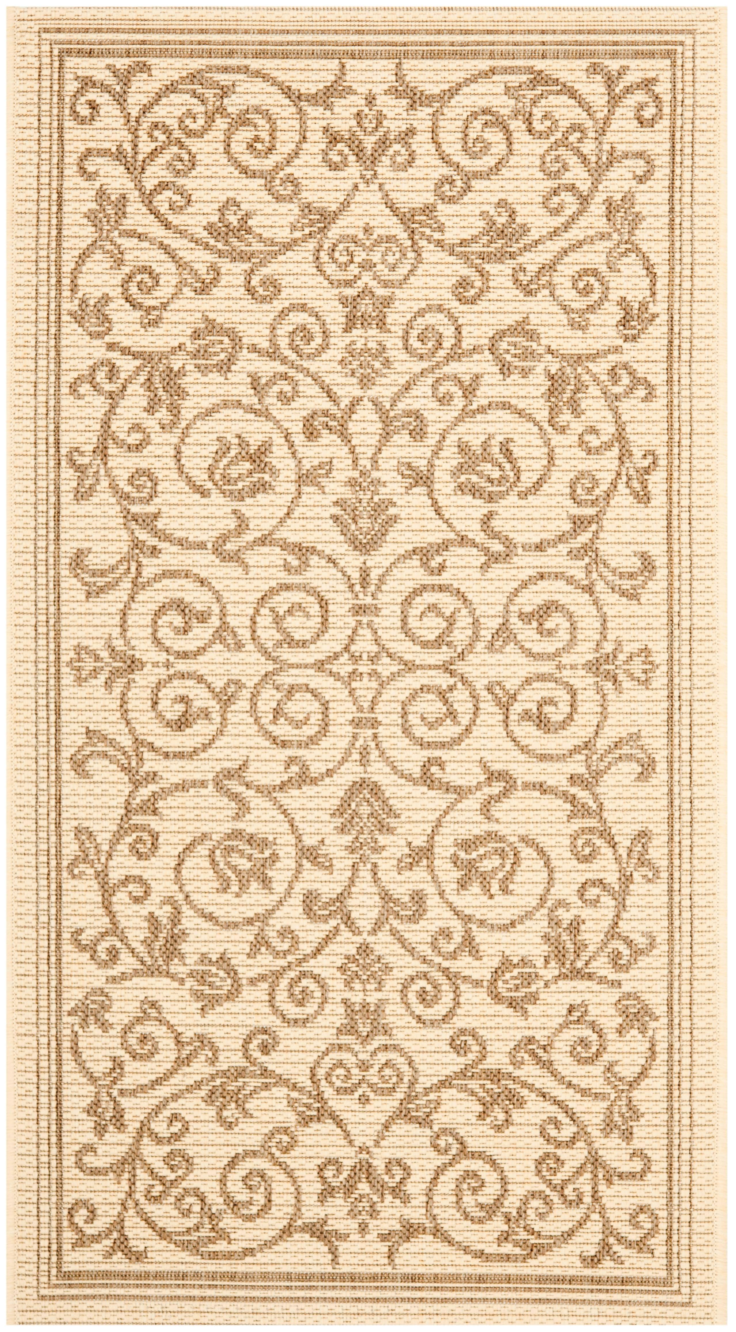 Courtyard CY2098 Power Loomed Indoor and Outdoor Accent Rug - Natural/Brown - 2'x3'7" - Safavieh