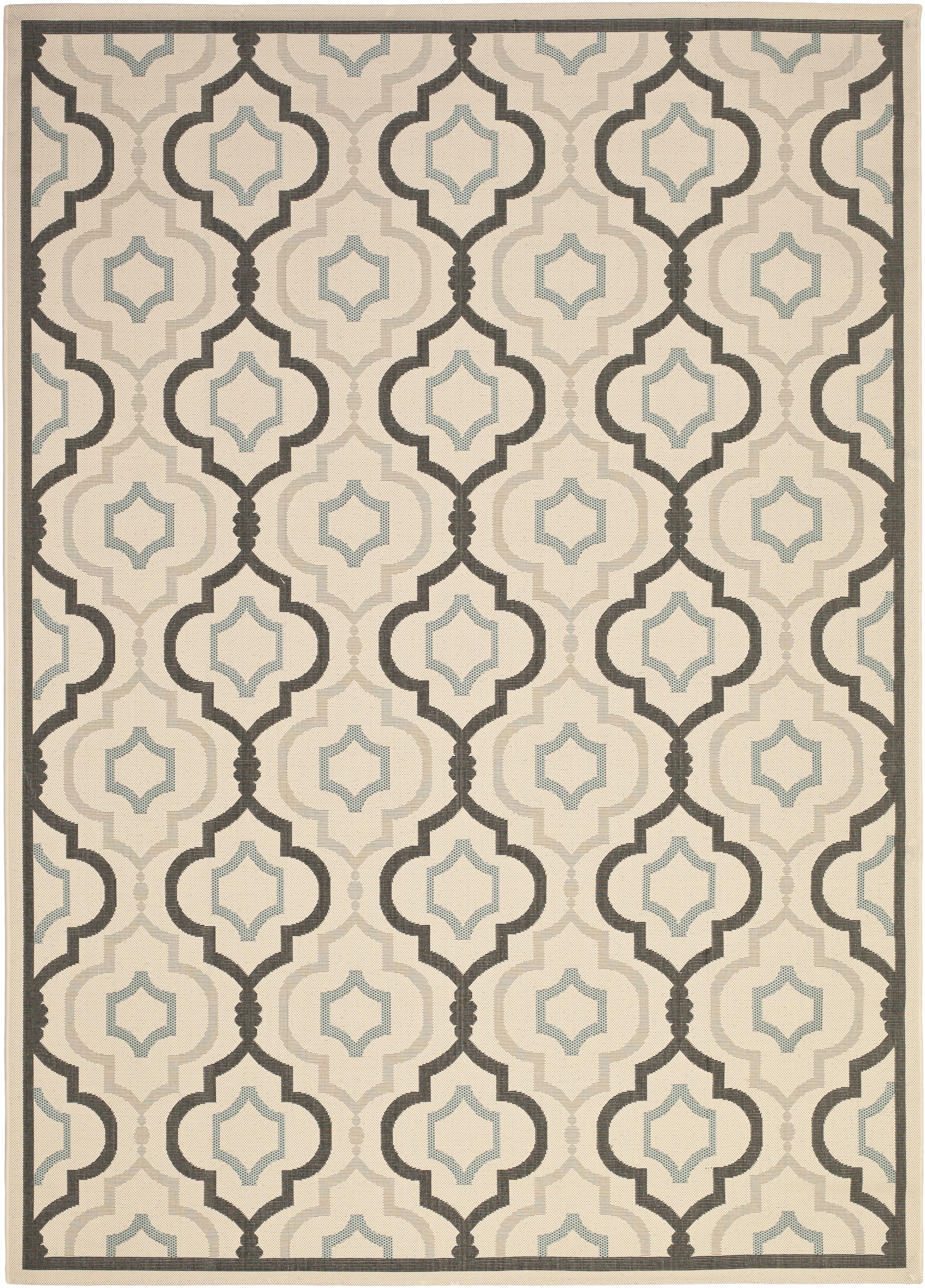 Easy-Care Gray Synthetic 9' x 12' Reversible Area Rug