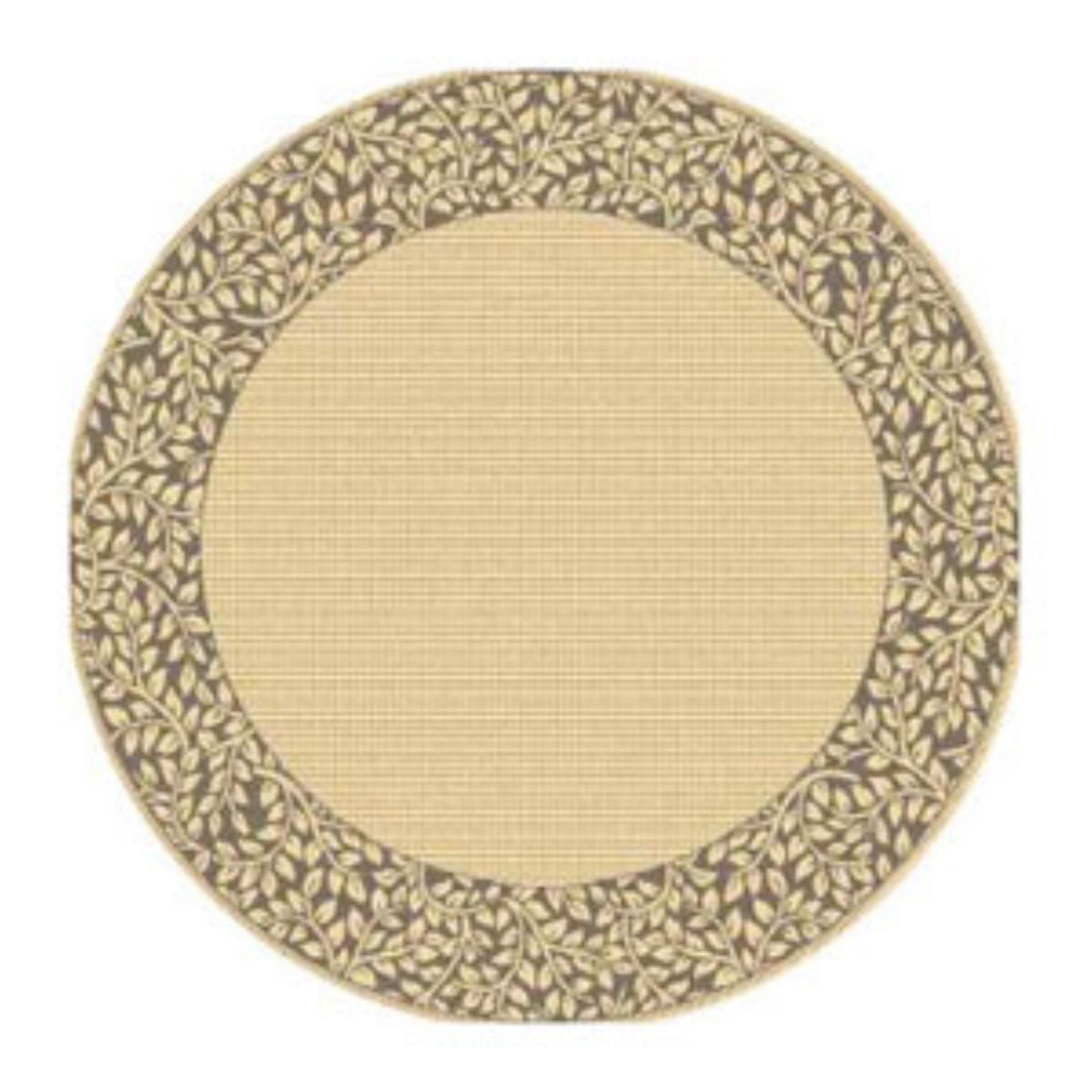 Courtyard CY0727 Power Loomed Indoor and Outdoor Area Rug - Natural/Brown - 6'7"x9'6" - Safavieh