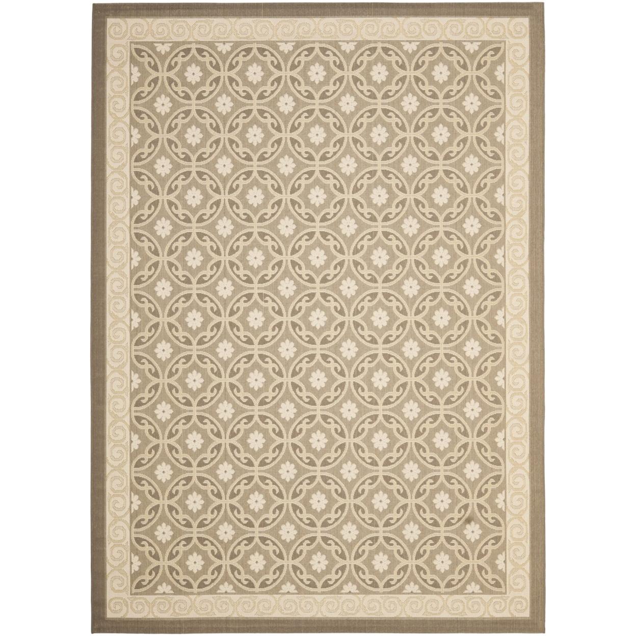 Courtyard Elegance Beige & Yellow Synthetic 8' x 11' Area Rug