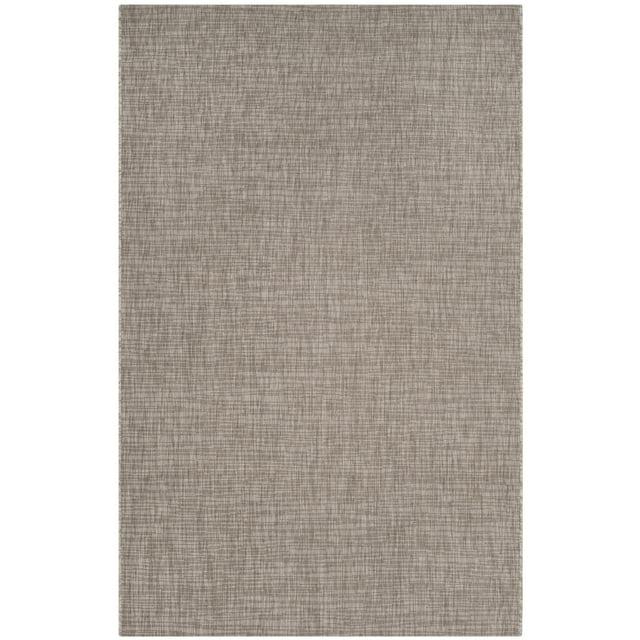 SAFAVIEH Courtyard Samson Solid Indoor/Outdoor Area Rug, 5'3" x 7'7", Light Brown