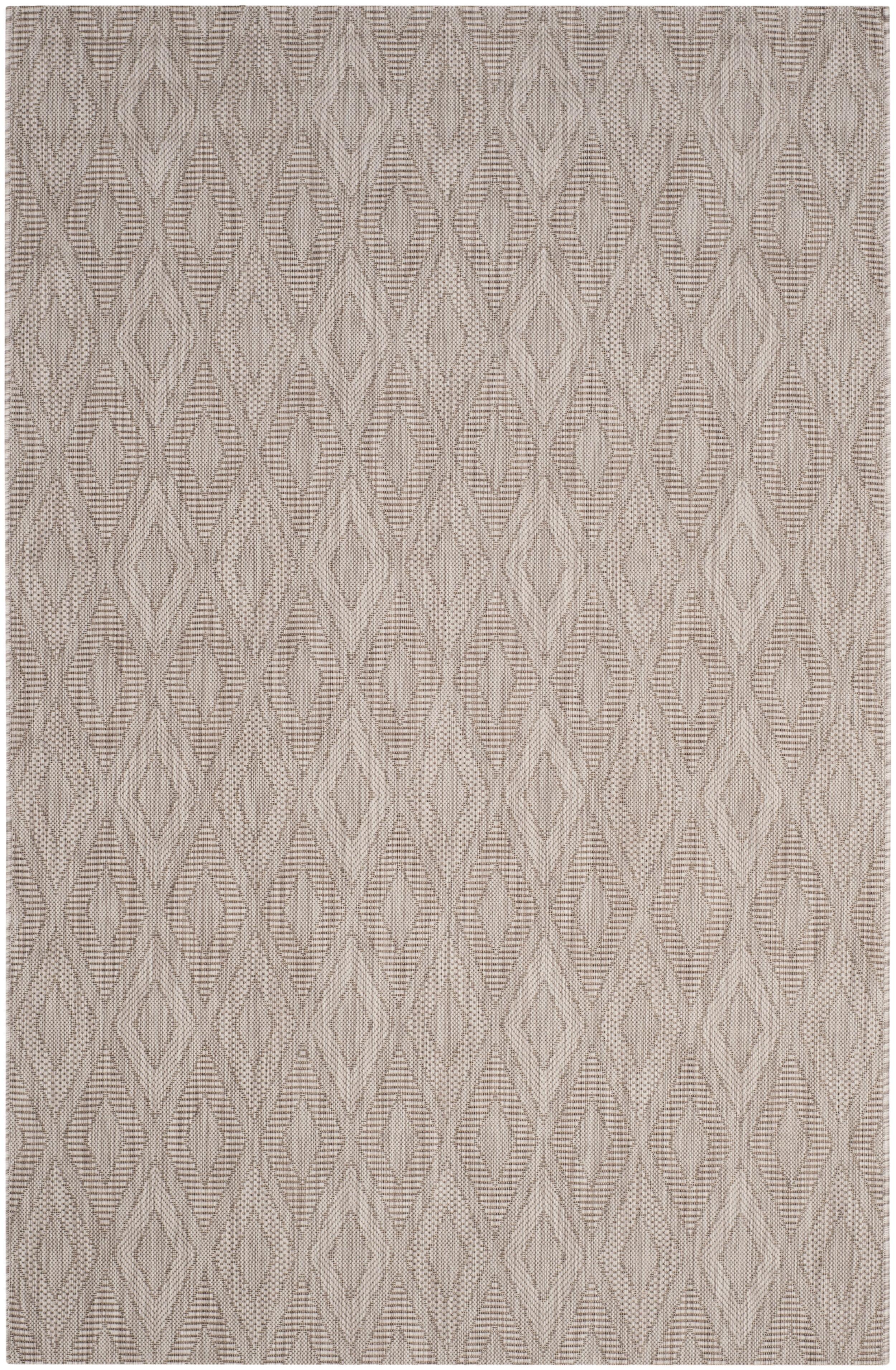 Courtyard CY8522 Power Loomed Indoor and Outdoor Area Rug - Beige/Beige - 4'x5'7" - Safavieh