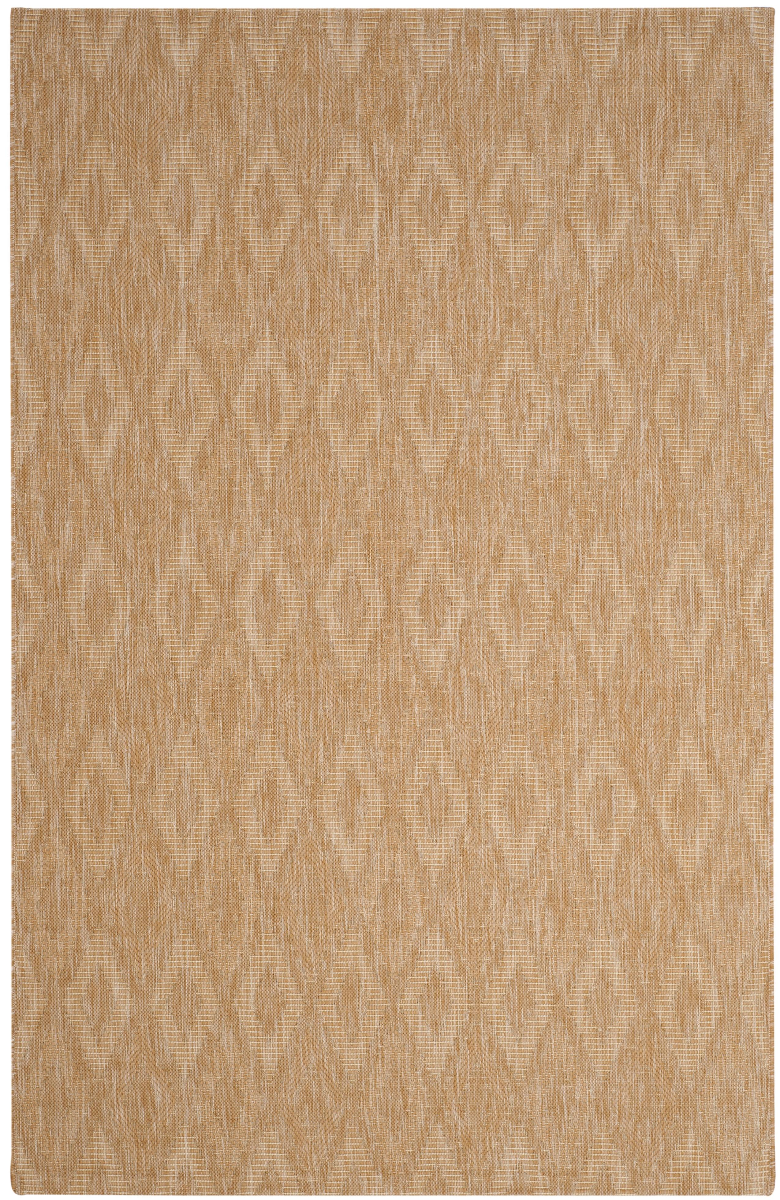 SAFAVIEH Courtyard Teodor Geometric Diamonds Indoor/Outdoor Area Rug, 5'3" x 7'7", Natural
