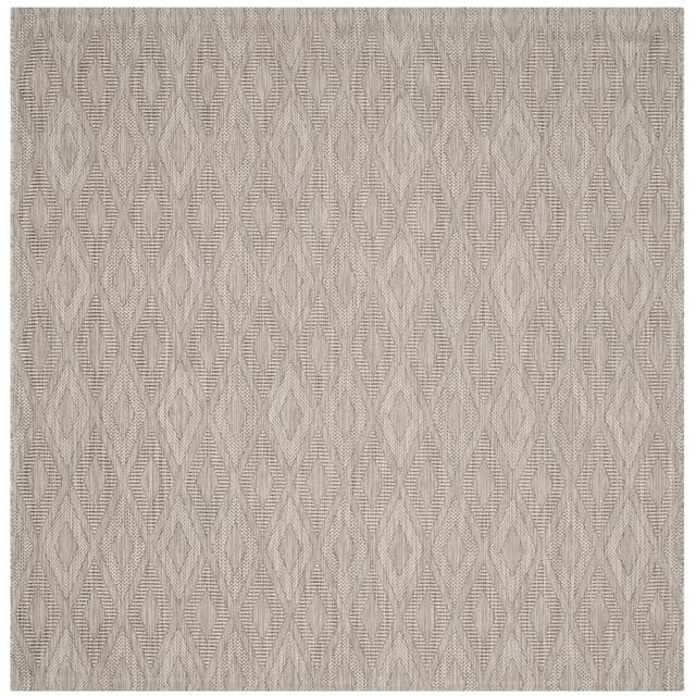 Courtyard CY8522 Power Loomed Indoor and Outdoor Area Rug - Beige/Beige - 6'7"x6'7" - Safavieh