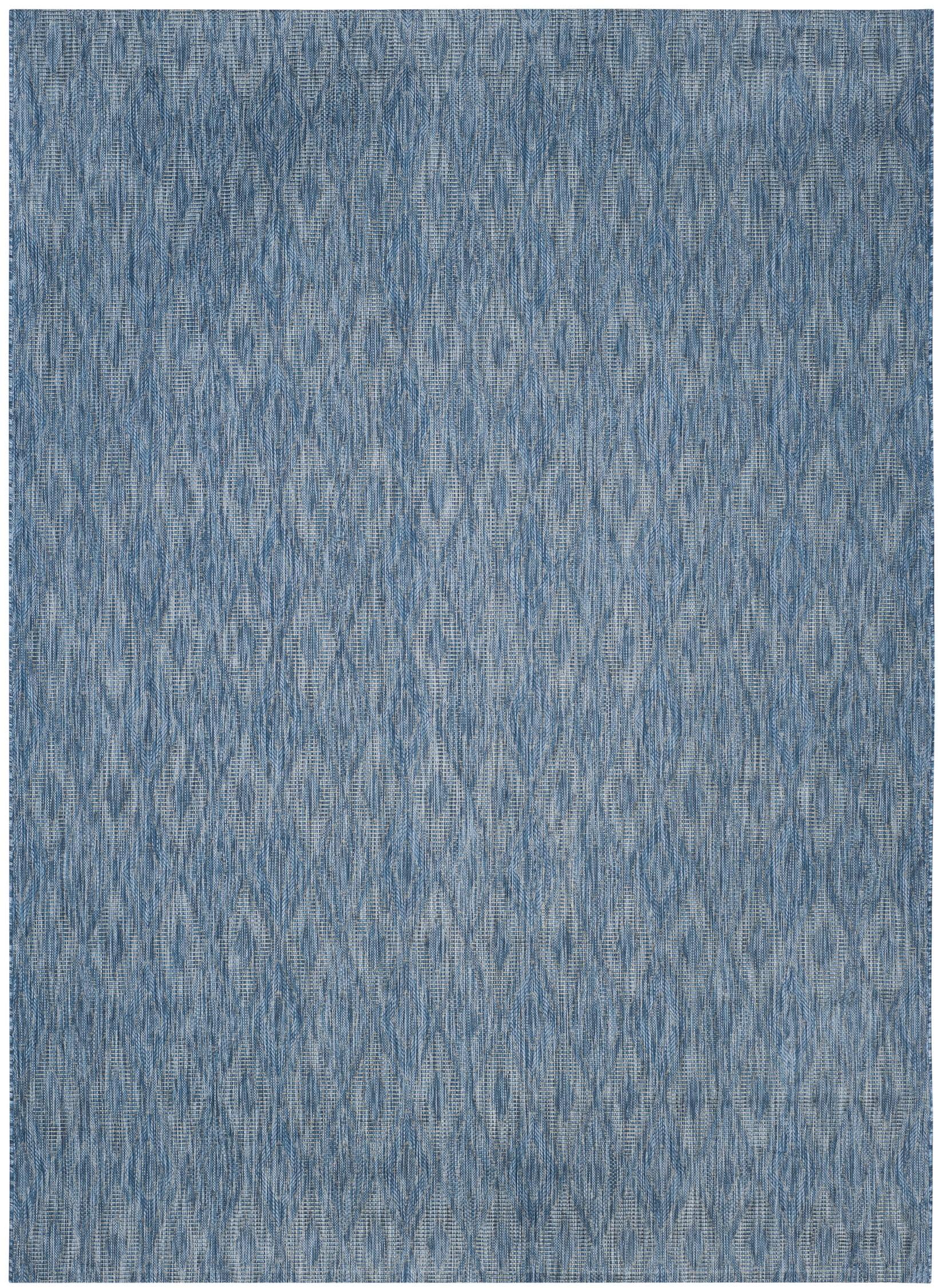 Courtyard CY8522 Power Loomed Indoor and Outdoor Area Rug - Navy/Navy - 8'x11' - Safavieh