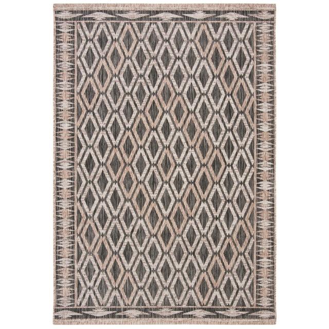 Courtyard CY8871 Power Loomed Indoor/Outdoor Accent Rug - Black/Beige - 2'x3'7" - Safavieh.